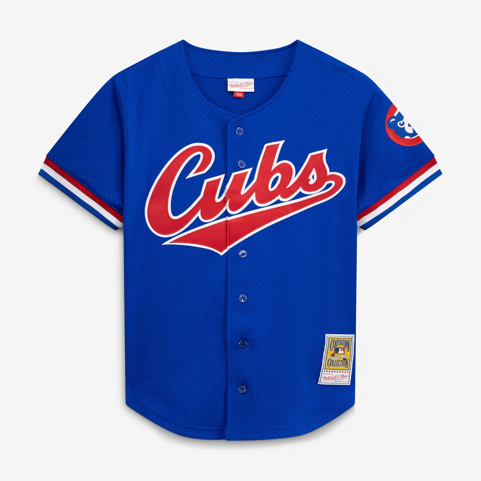 Ryne Sandberg Chicago Cubs Cooperstown Collection 1996 Mesh Batting Practice Button-Up Jersey - Royal