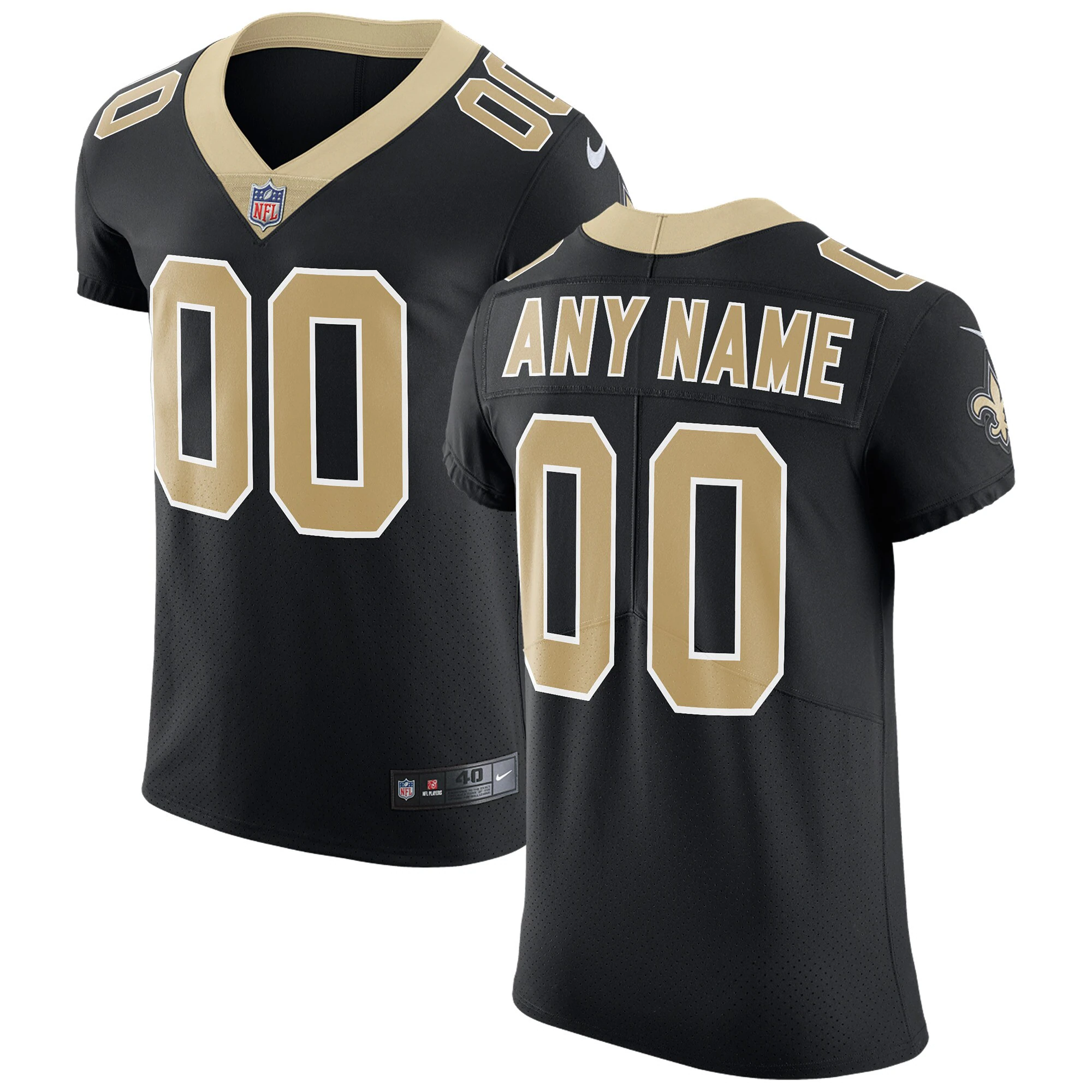 Saints Black Alternate Custom Jersey - Nike - Personalize Now!