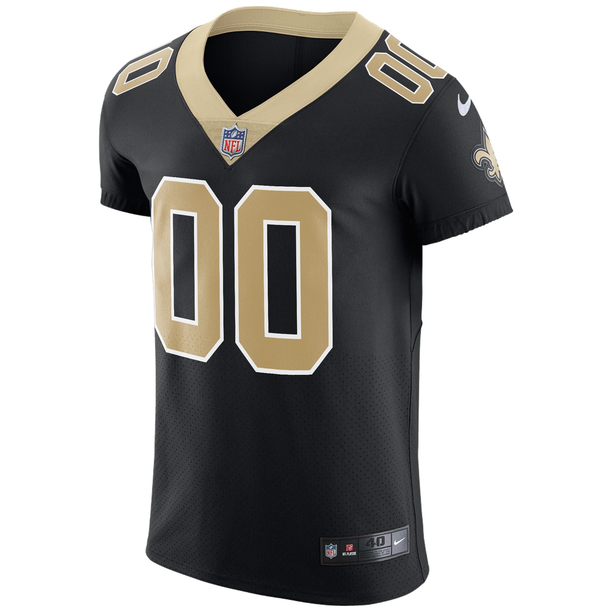 Alternative view of Saints Black Gold Custom Jersey - Nike Saints Black & Gold Custom