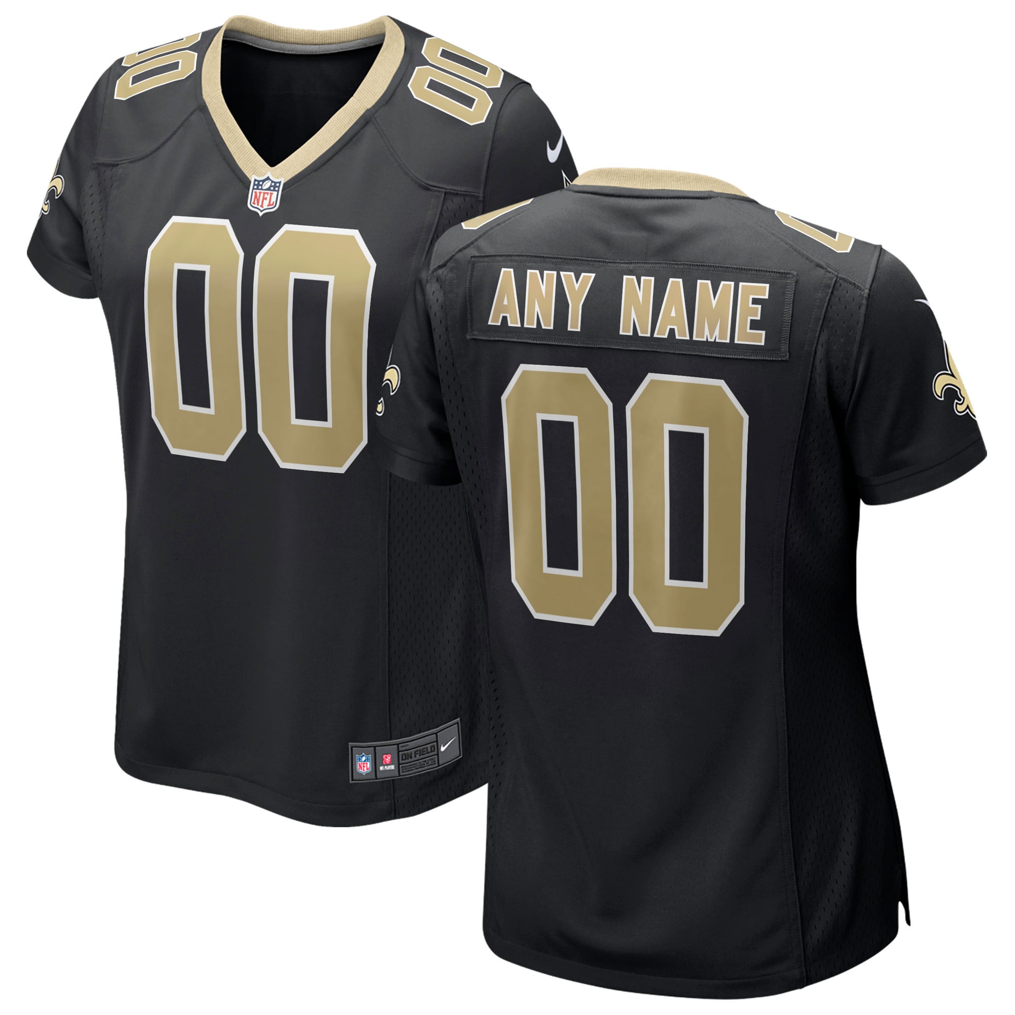 Saints Black Gold Jersey Nike - Nike Saints Black & Gold Personalized