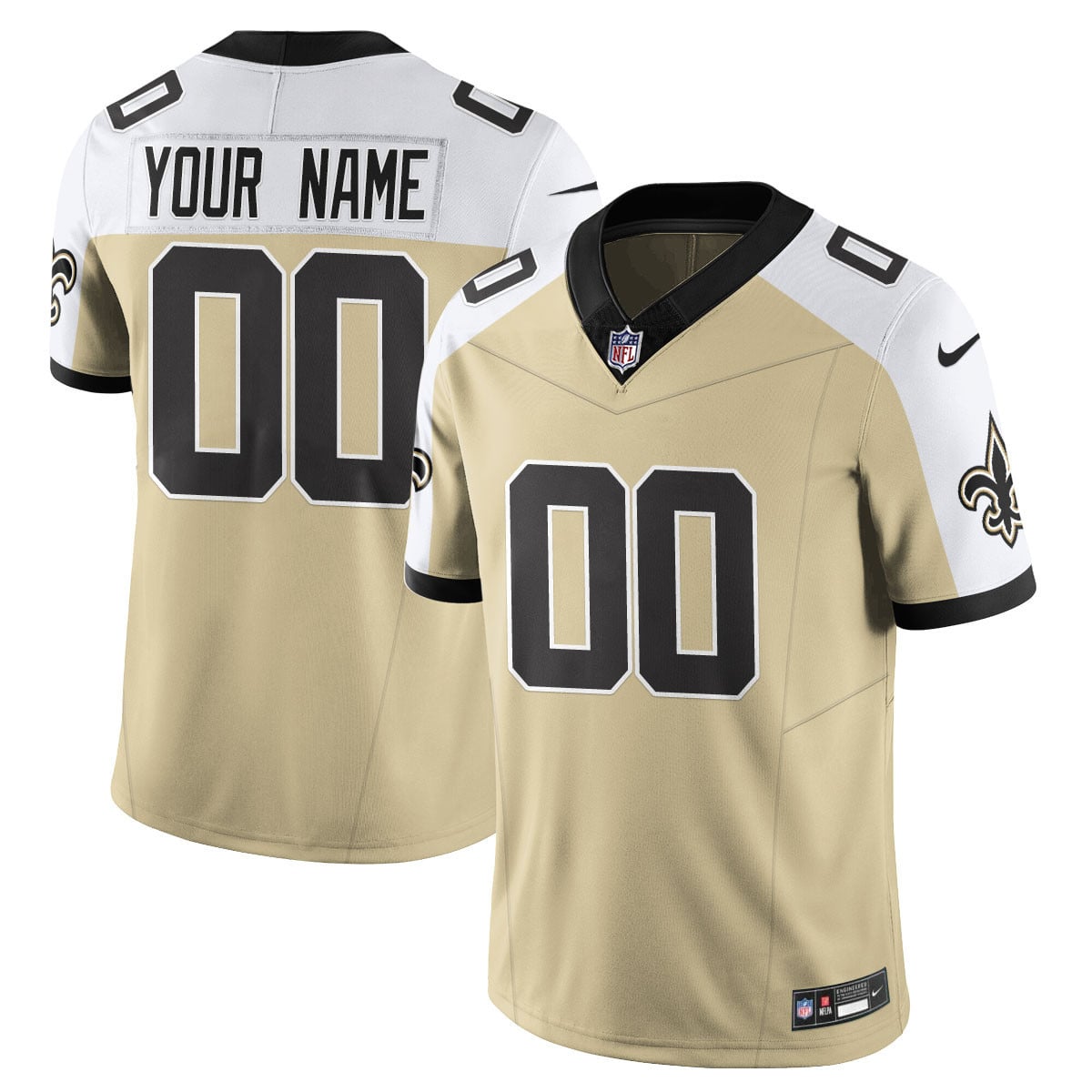 Saints Gold Custom Jersey - Nike - Personalize Yours!