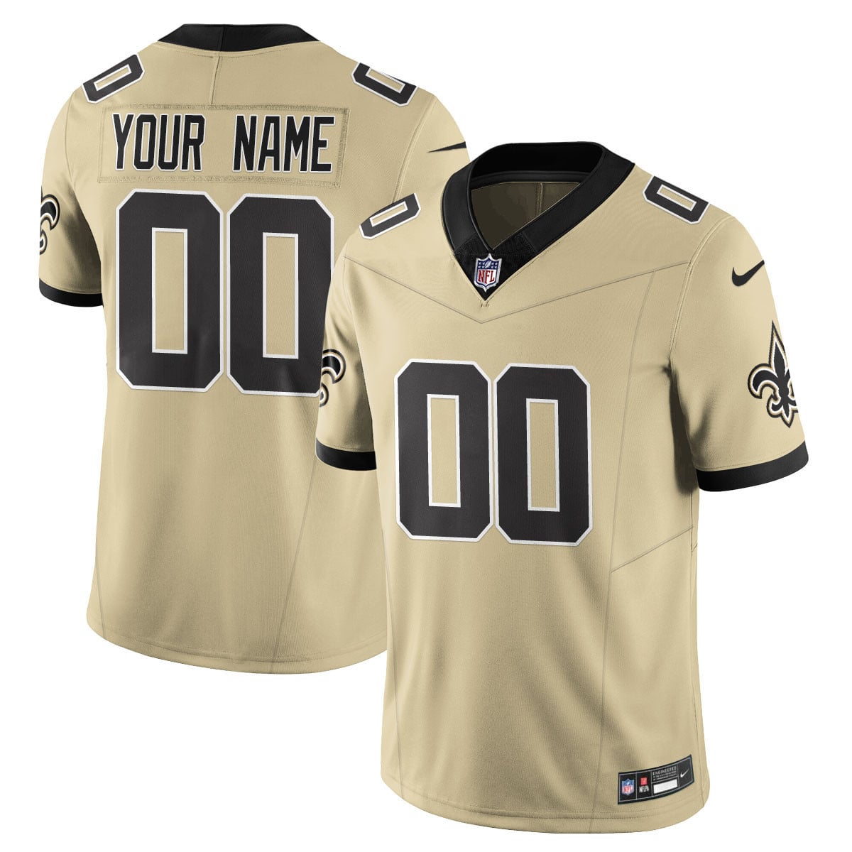 Alternative view of Saints Gold Custom Jersey - Nike - Personalize Yours!