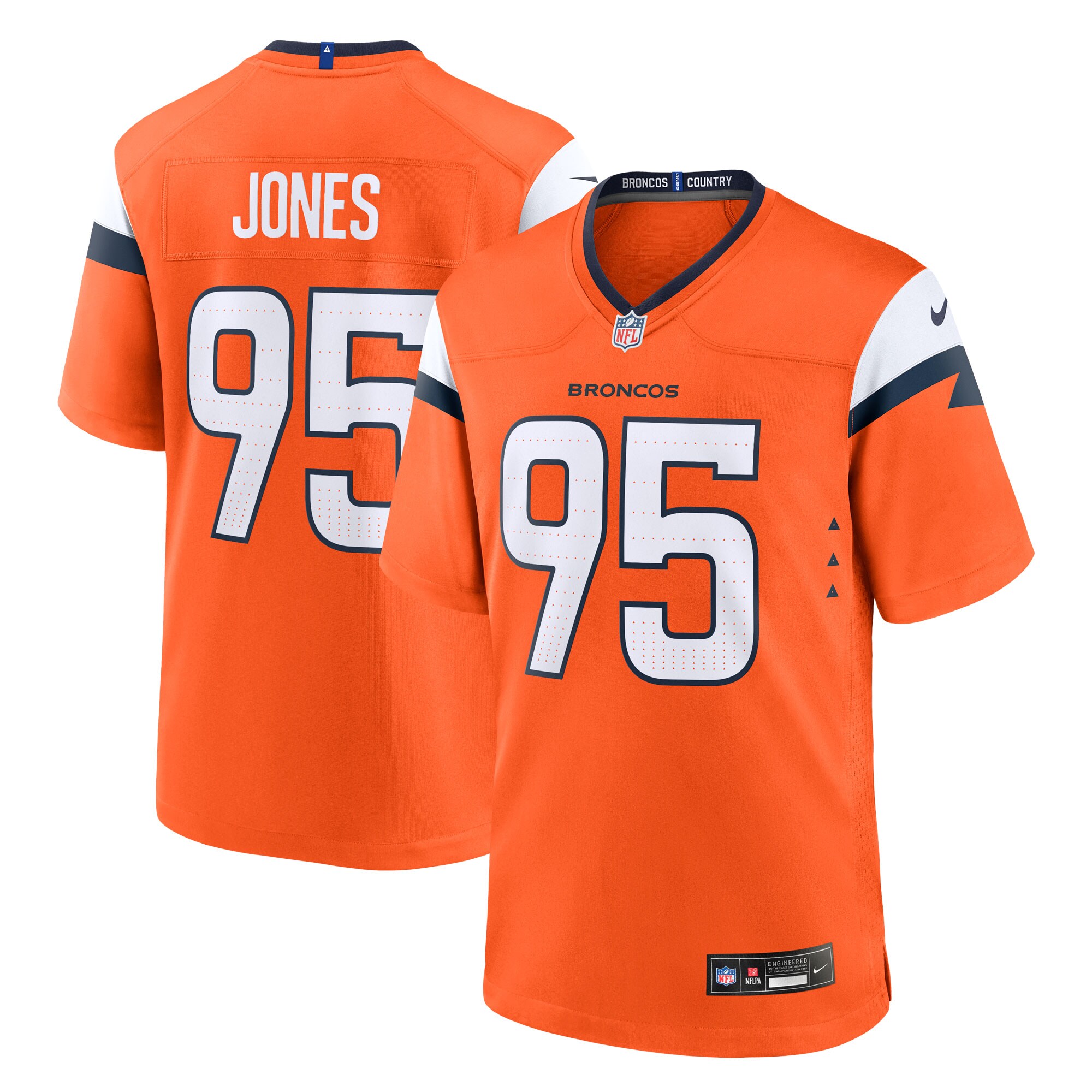 Sai'vion Jones Denver Broncos Team Game Jersey - Orange