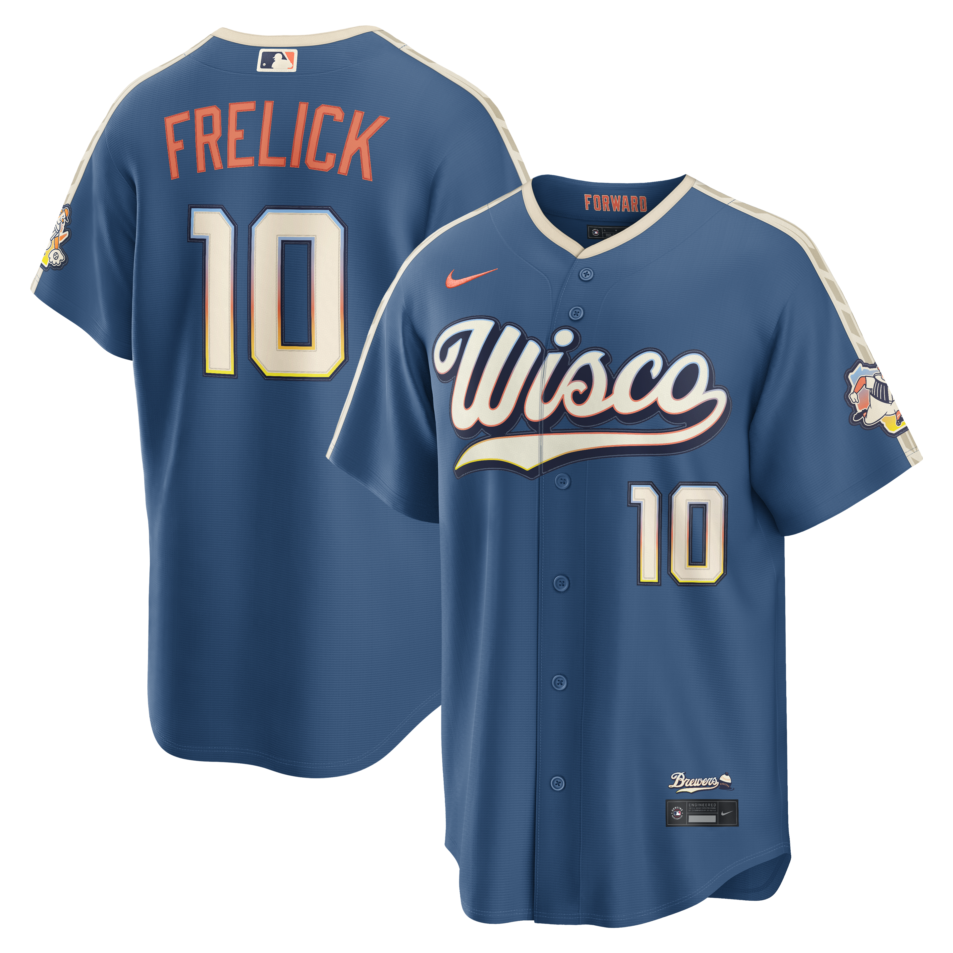 Sal Frelick Milwaukee Brewers 2026 City Connect Stadium Jersey - Mineral Blue