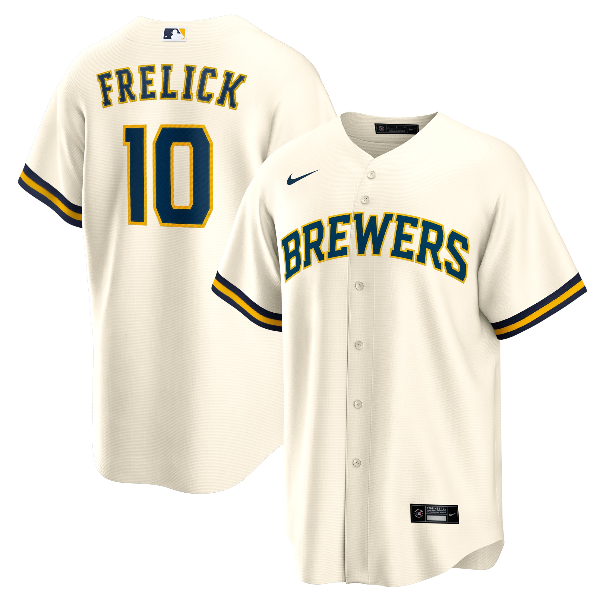 Sal Frelick Milwaukee Brewers Home Player Jersey - Cream