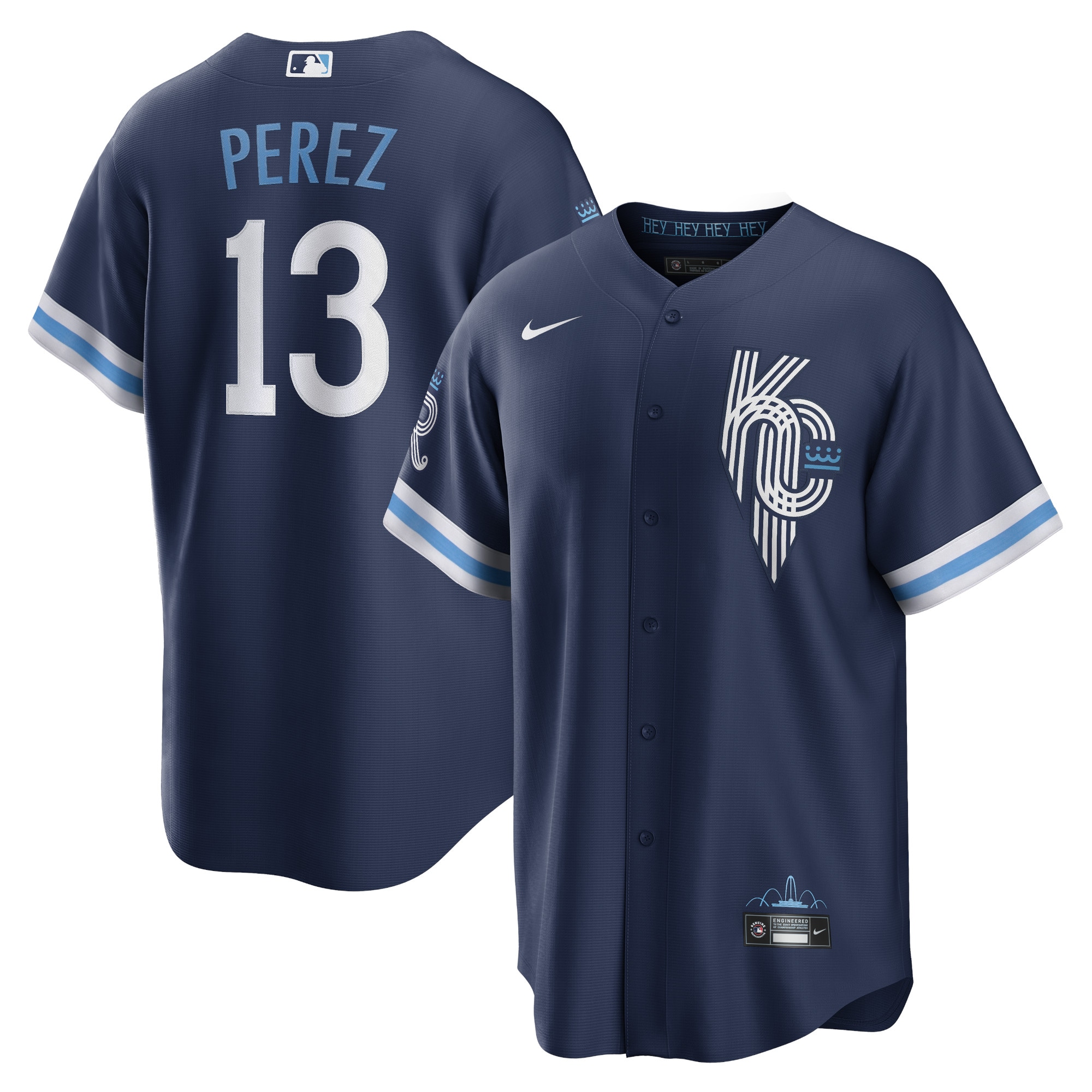 Salvador Perez Kansas City Royals City Connect Player Jersey - Navy