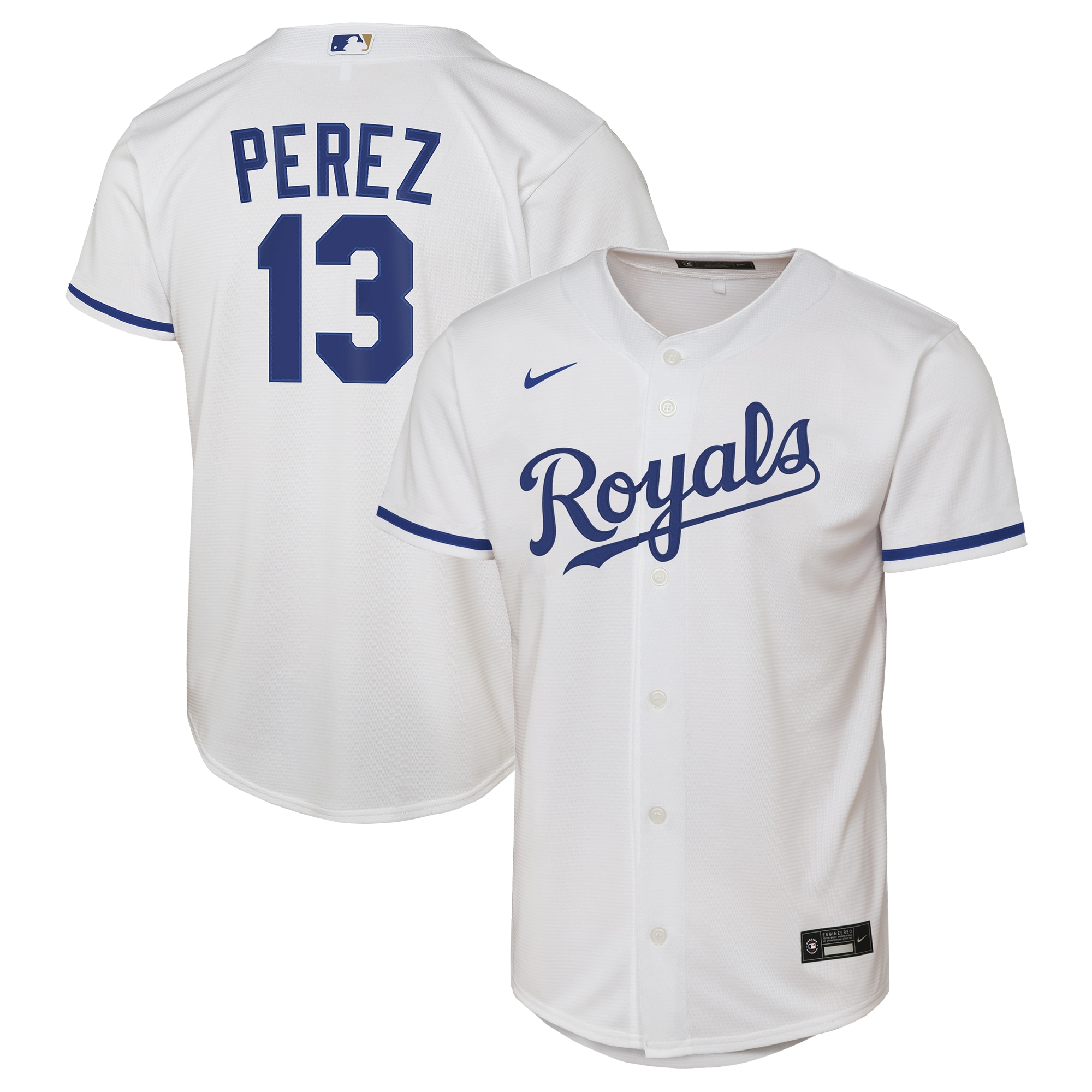 Salvador Perez Kansas City Royals Youth Home Jersey - White