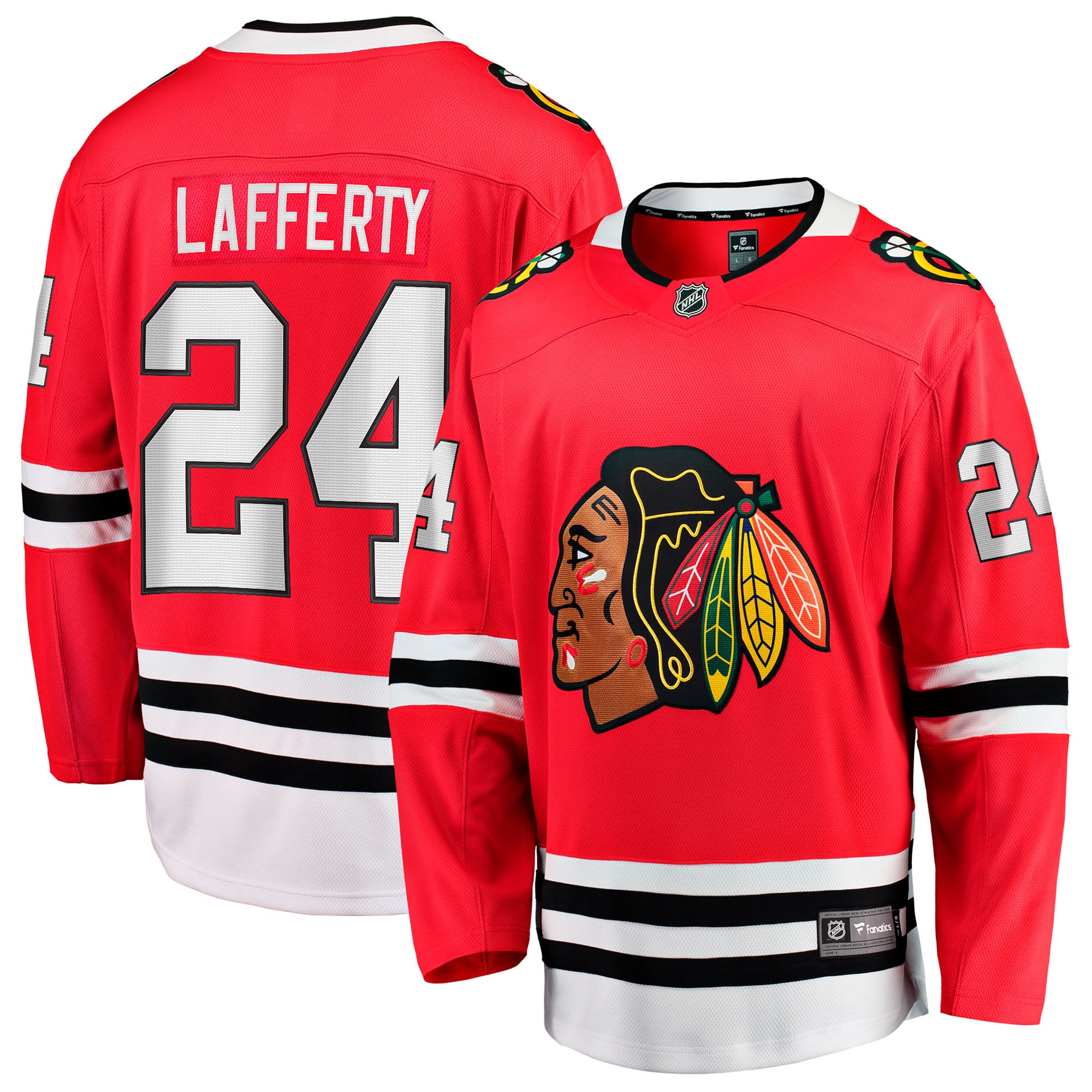 Sam Lafferty Chicago Blackhawks Fanatics Home Breakaway Jersey - Red