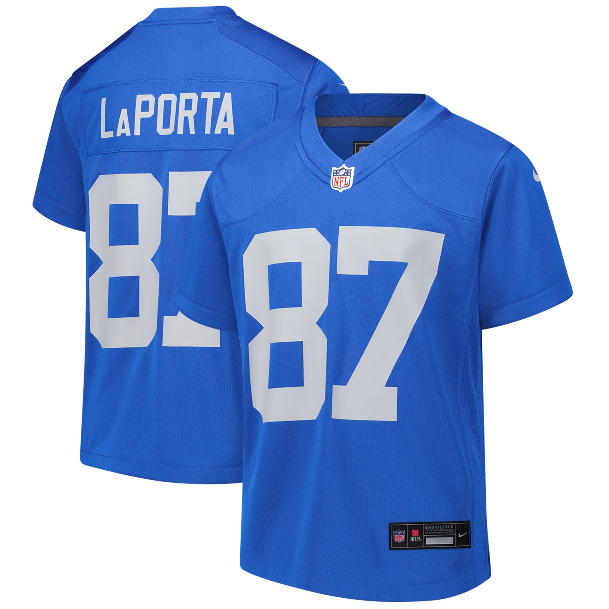Sam LaPorta Detroit Lions Youth Game Jersey - Blue