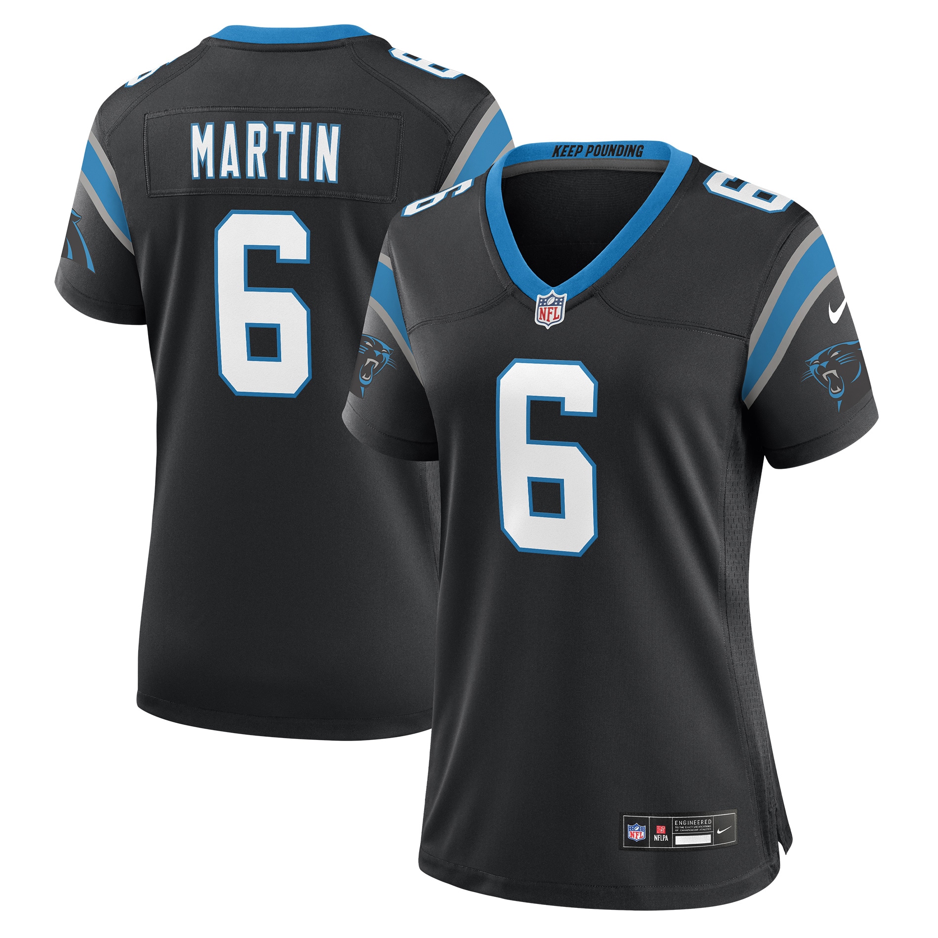 Sam Martin Carolina Panthers Women's Team Game Jersey - Black