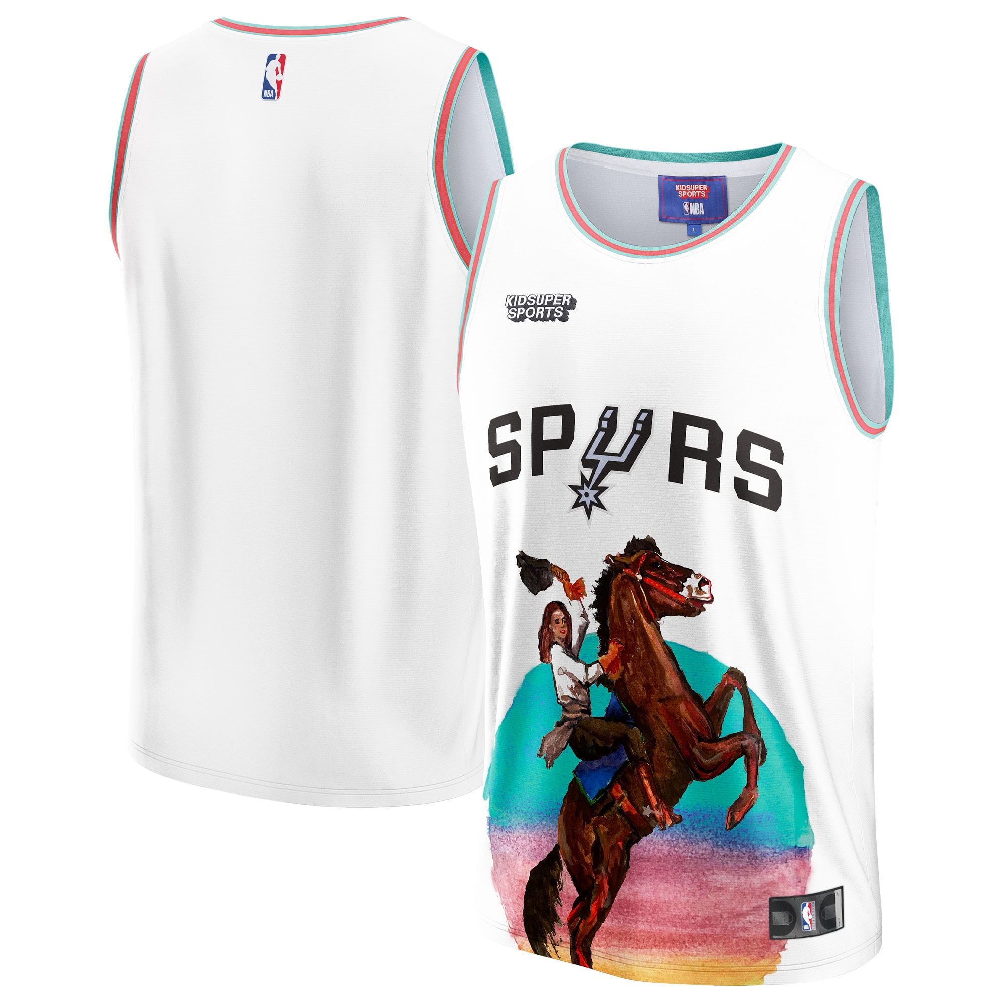 San Antonio Spurs & KidSuper Studios by Fanatics Unisex Hometown Jersey - White