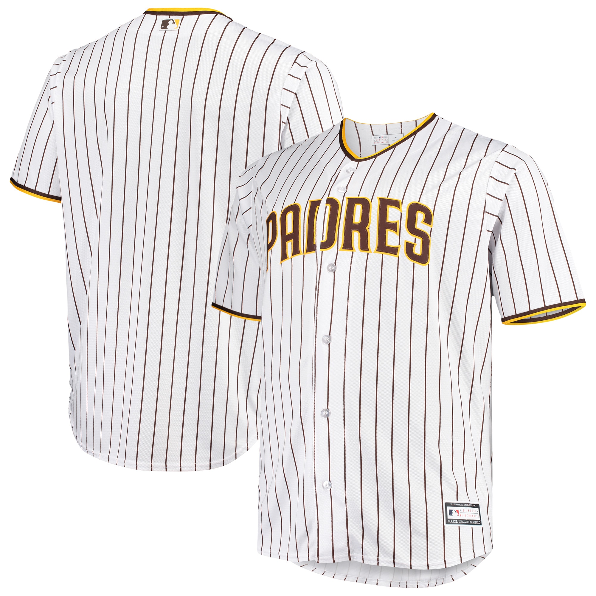 San Diego Padres Big & Tall Home Team Jersey - White/Brown