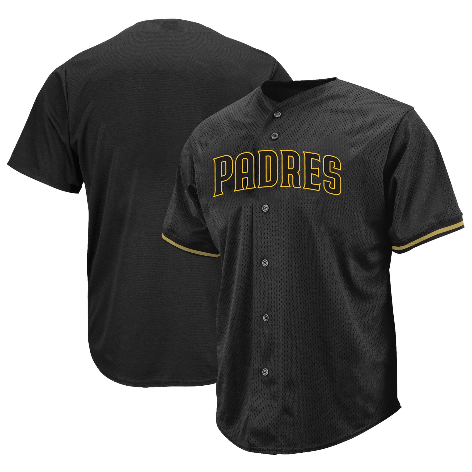 San Diego Padres Profile Big & Tall Pop Fashion Jersey - Black