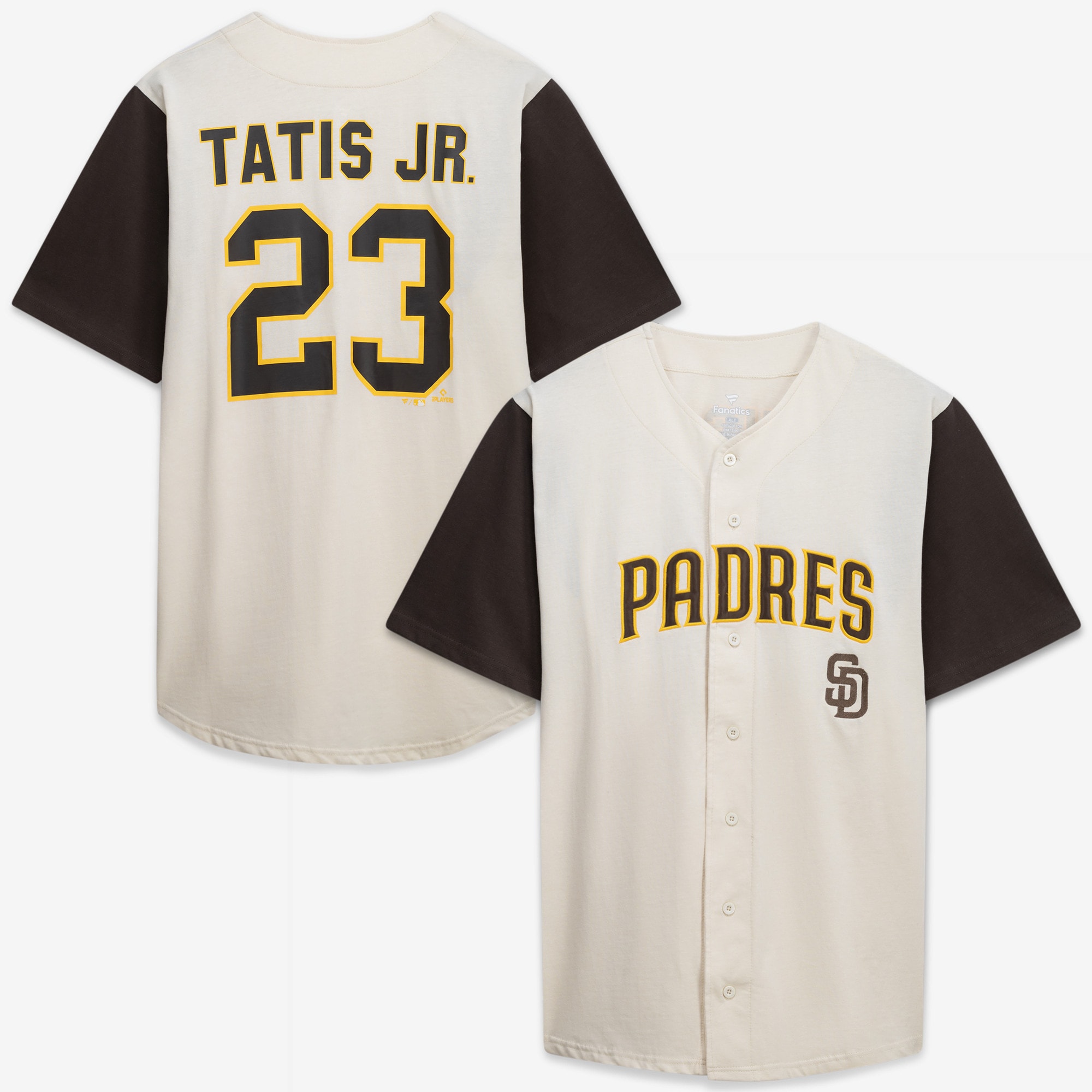 San Diego Padres Profile Big & Tall Two-Color Fashion Jersey - Cream/Brown