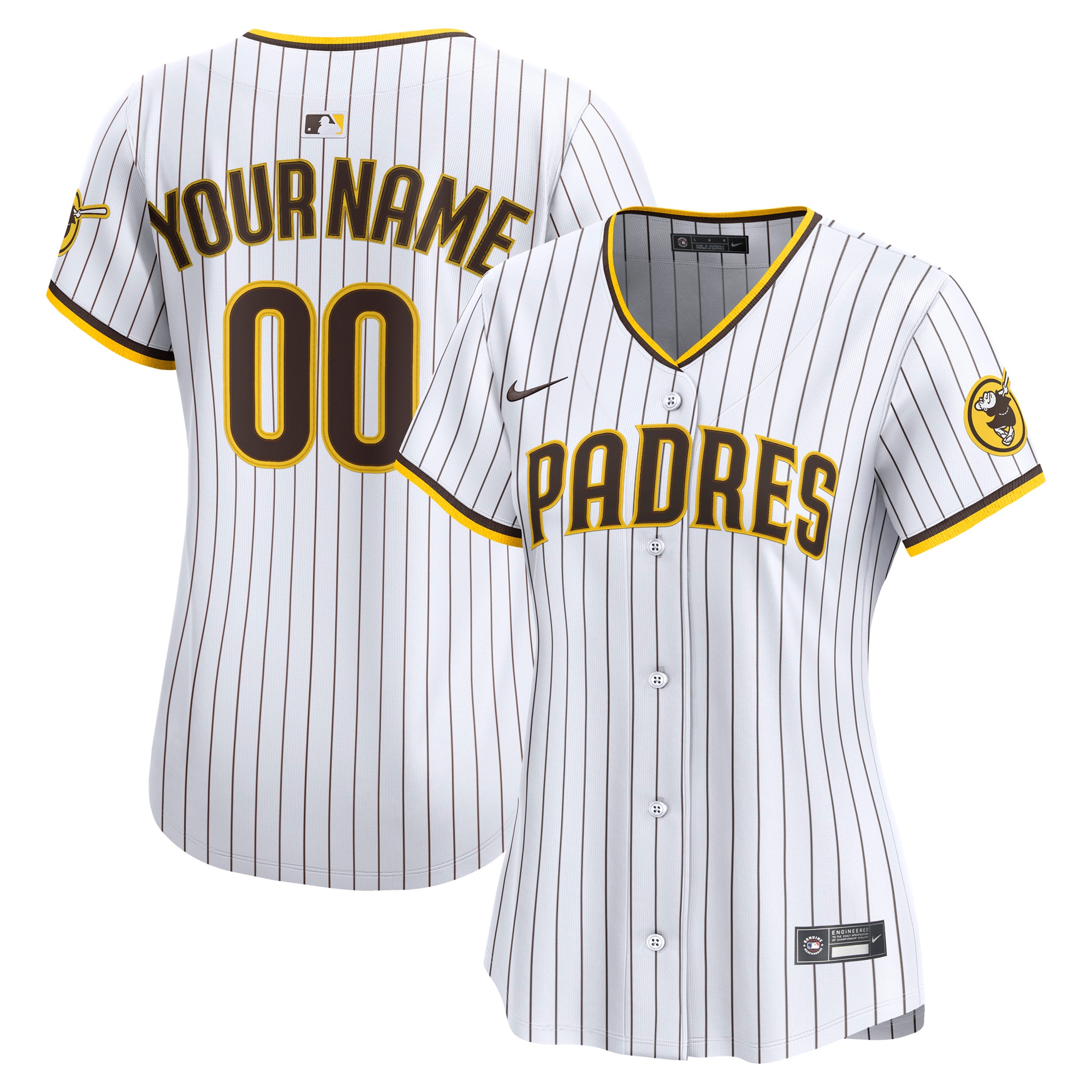 San Diego Padres Women's Home Limited Custom Jersey - White
