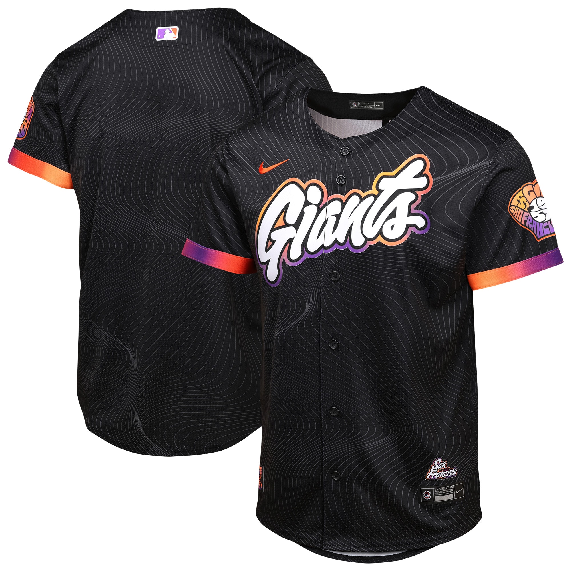 San Francisco Giants Youth 2025 City Connect Limited Jersey - Anthracite