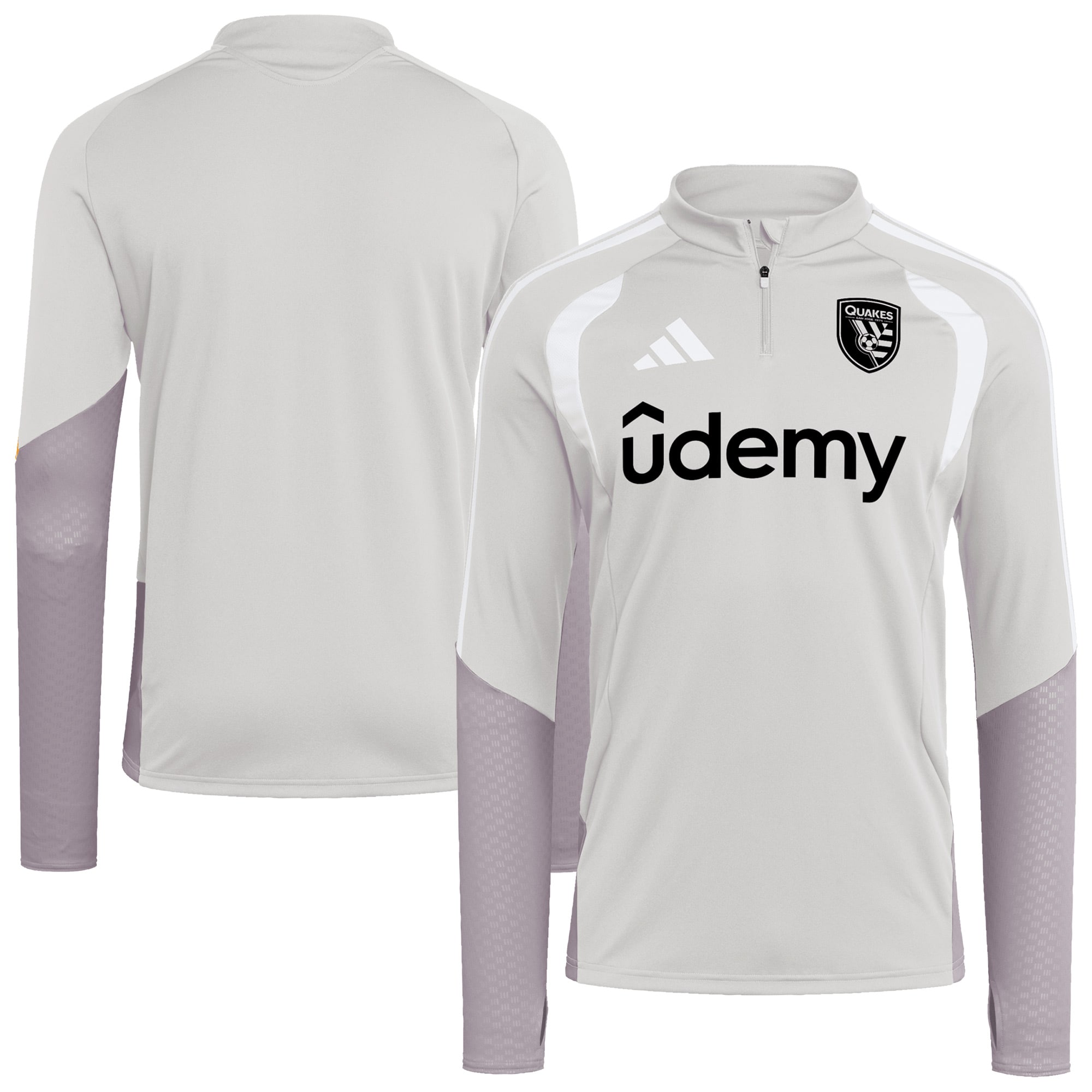 San Jose Earthquakes 2026 Tiro Competition Quarter-Zip Training Top - Silver