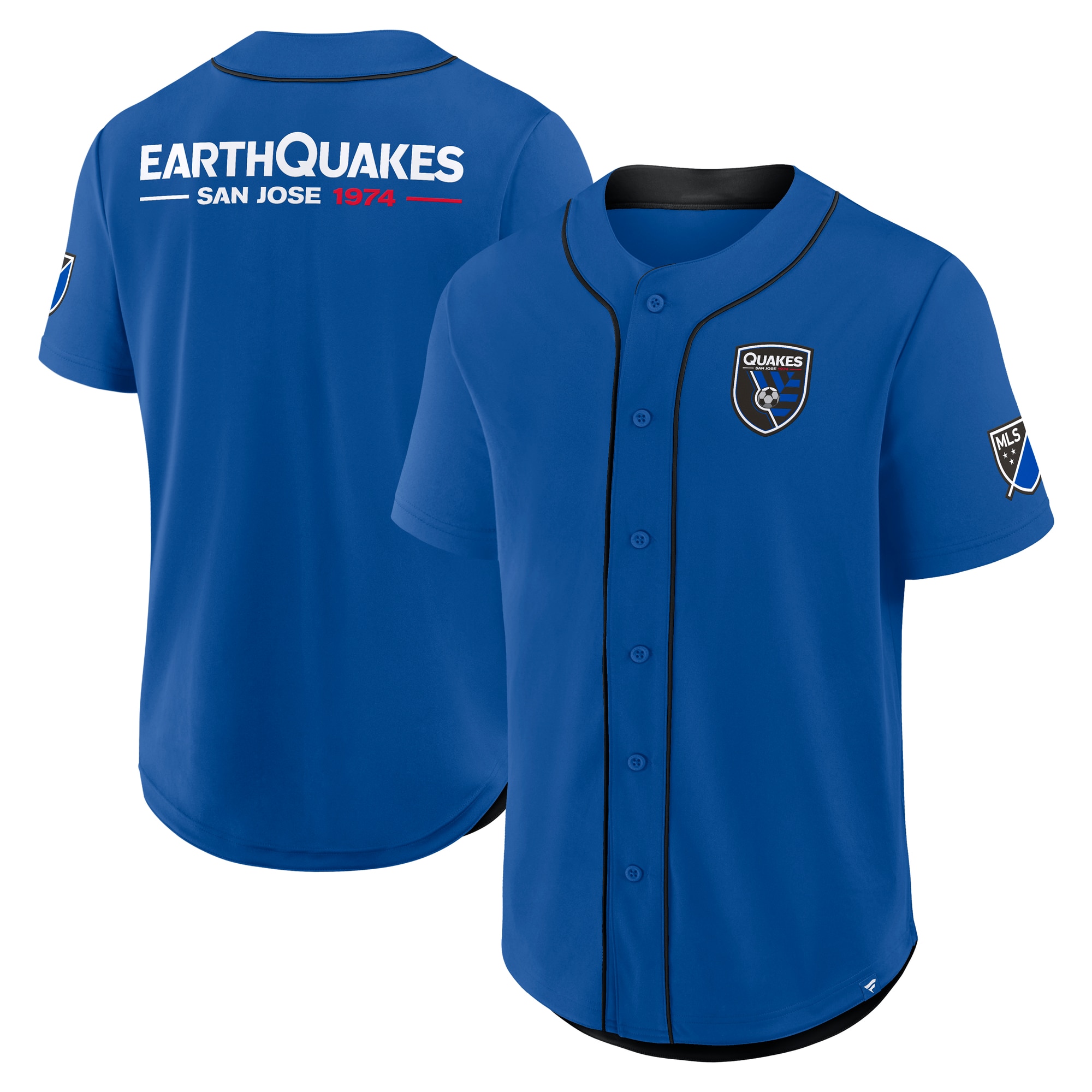 San Jose Earthquakes Fanatics Injury Time Baseball Jersey - Blue