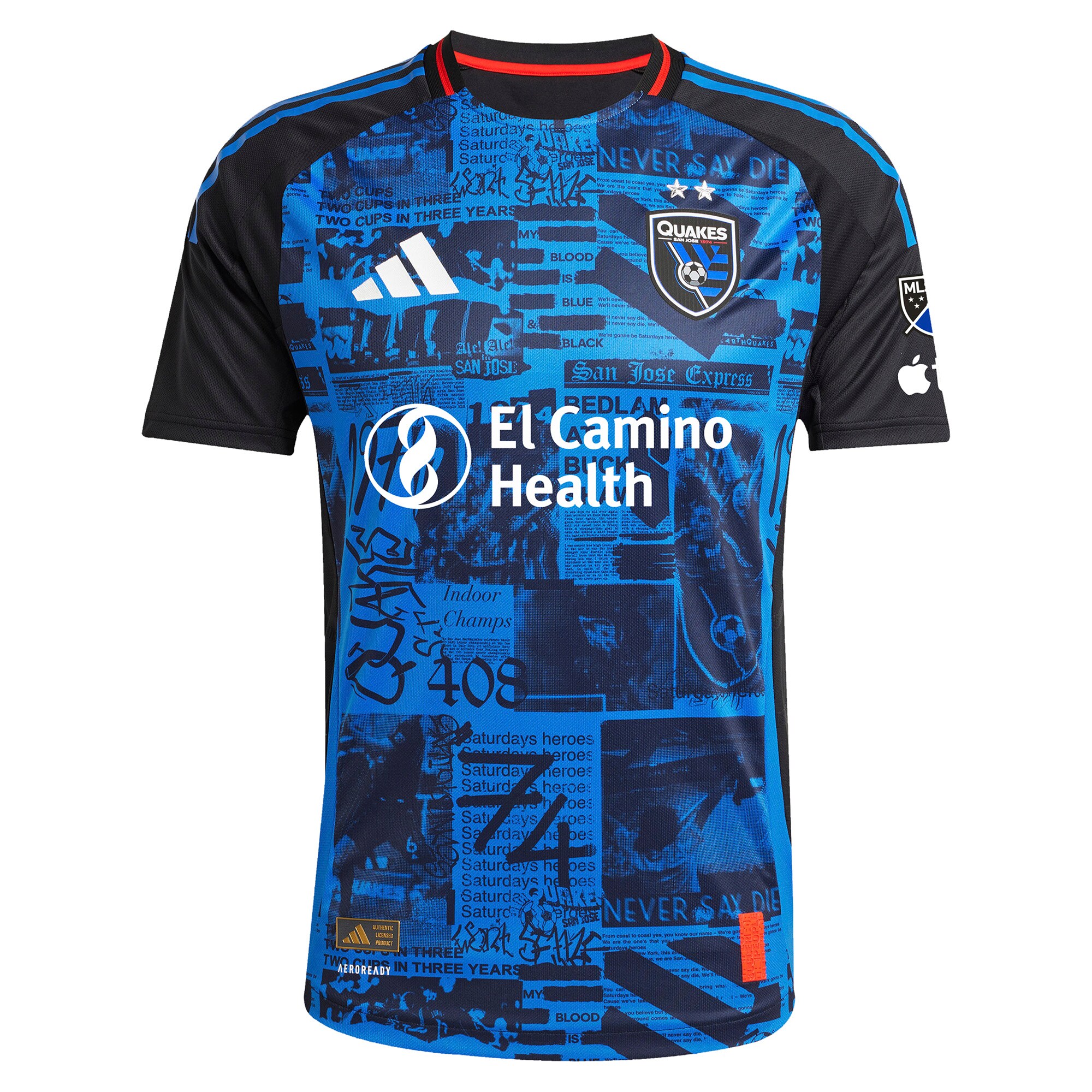 Alternative view of San Jose Earthquakes Throwback Jersey - Adidas San Jose Earthquakes