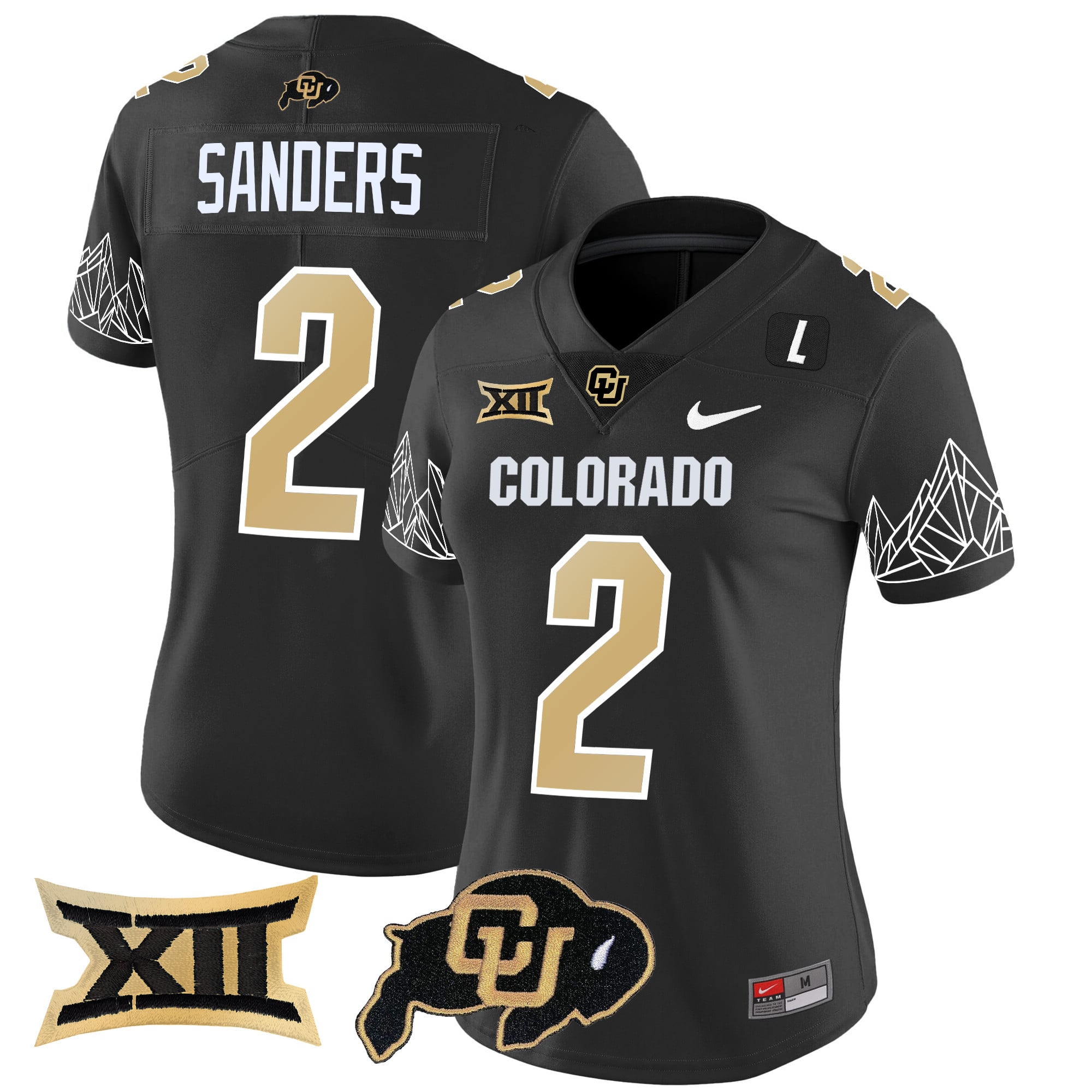 Sanders Colorado Buffaloes Black Jersey - Nike - #2