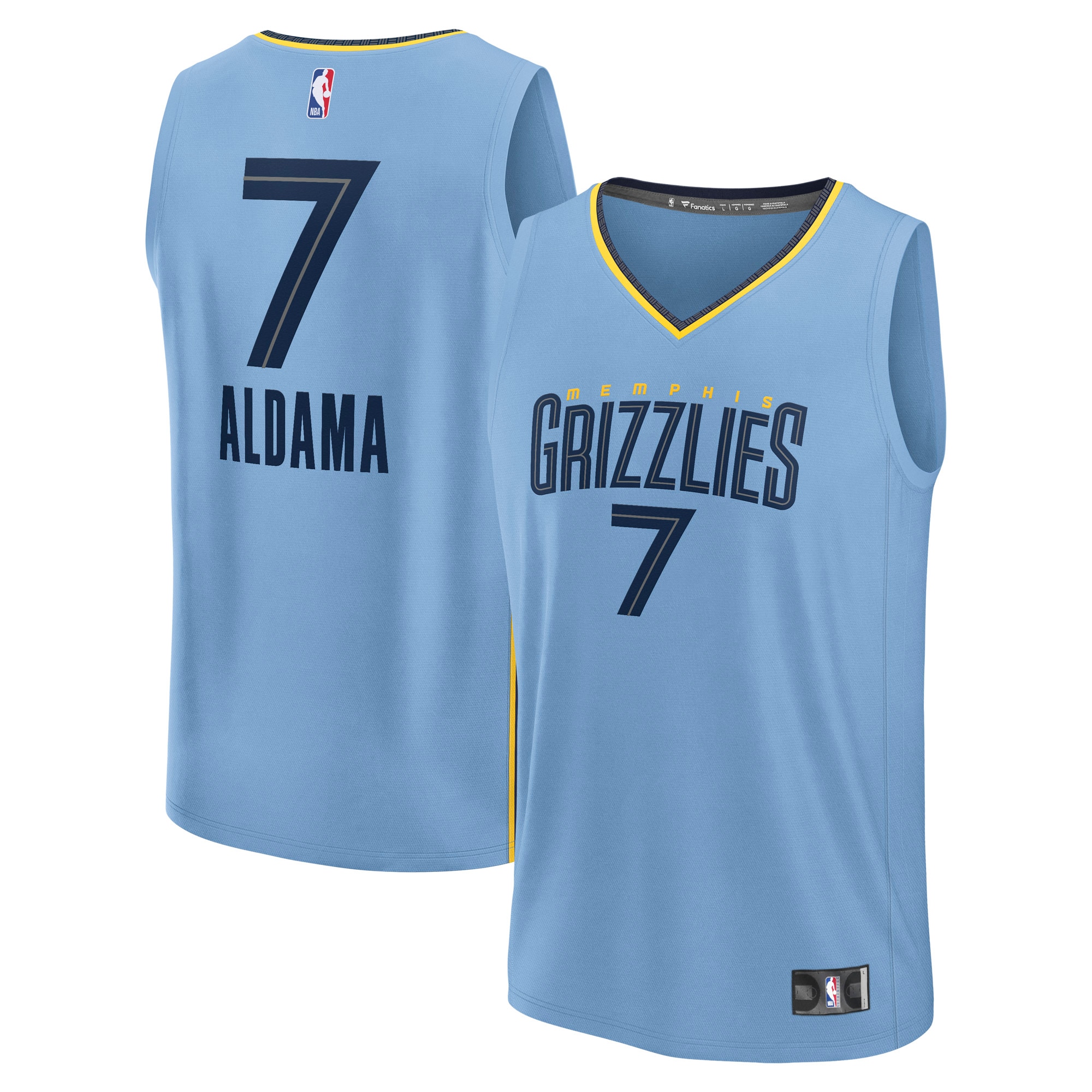 Santi Aldama Memphis Grizzlies Fanatics Fast Break Player Jersey - Statement Edition - Light Blue
