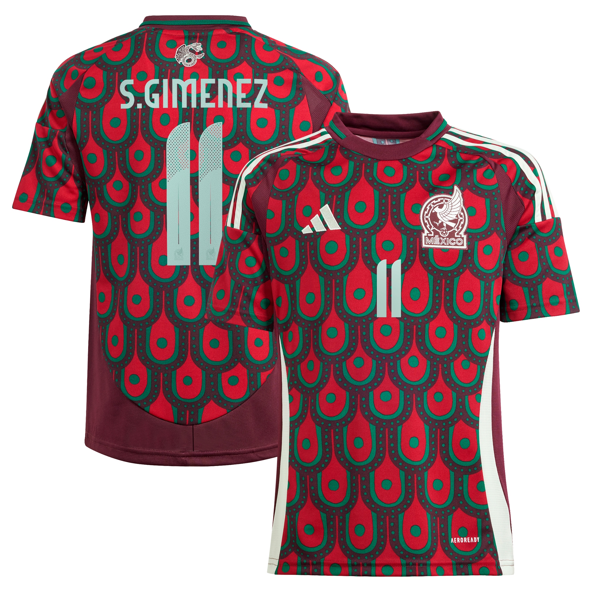 Santiago Giménez Mexico National Team Youth 2024 Home Player Jersey