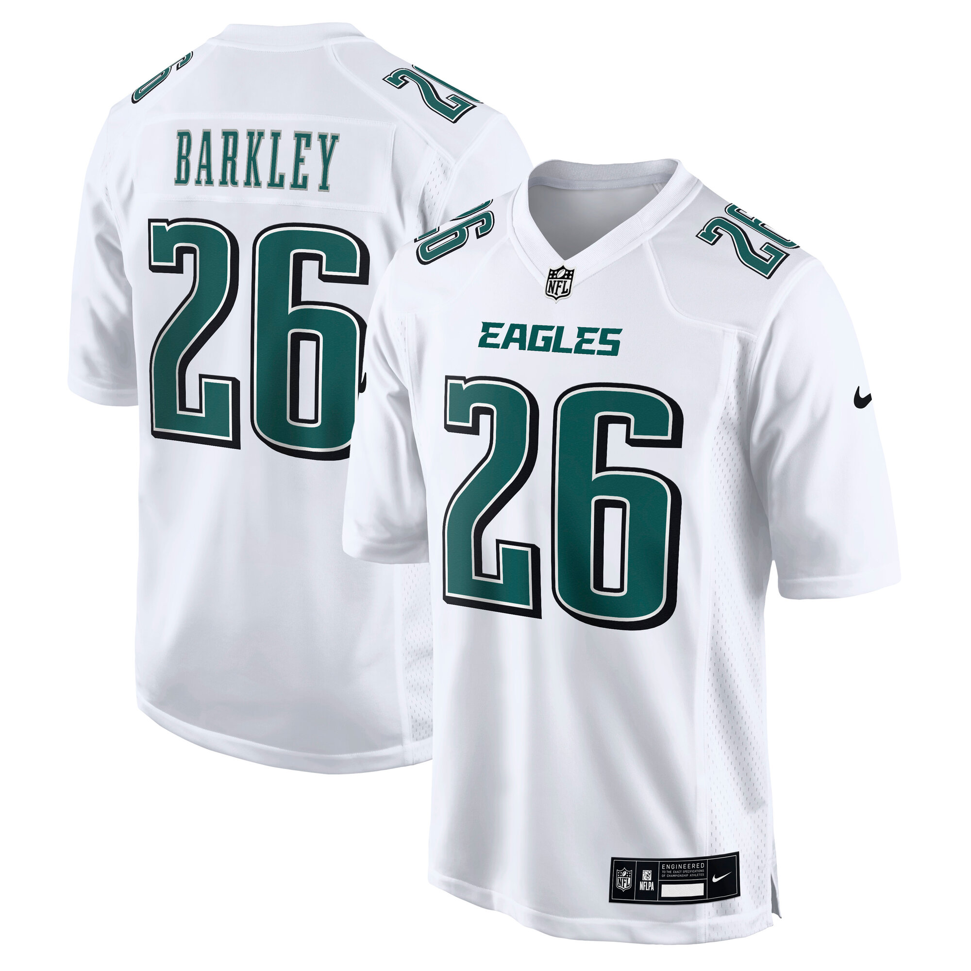 Saquon Barkley Philadelphia Eagles Fashion Game Jersey - Tundra White