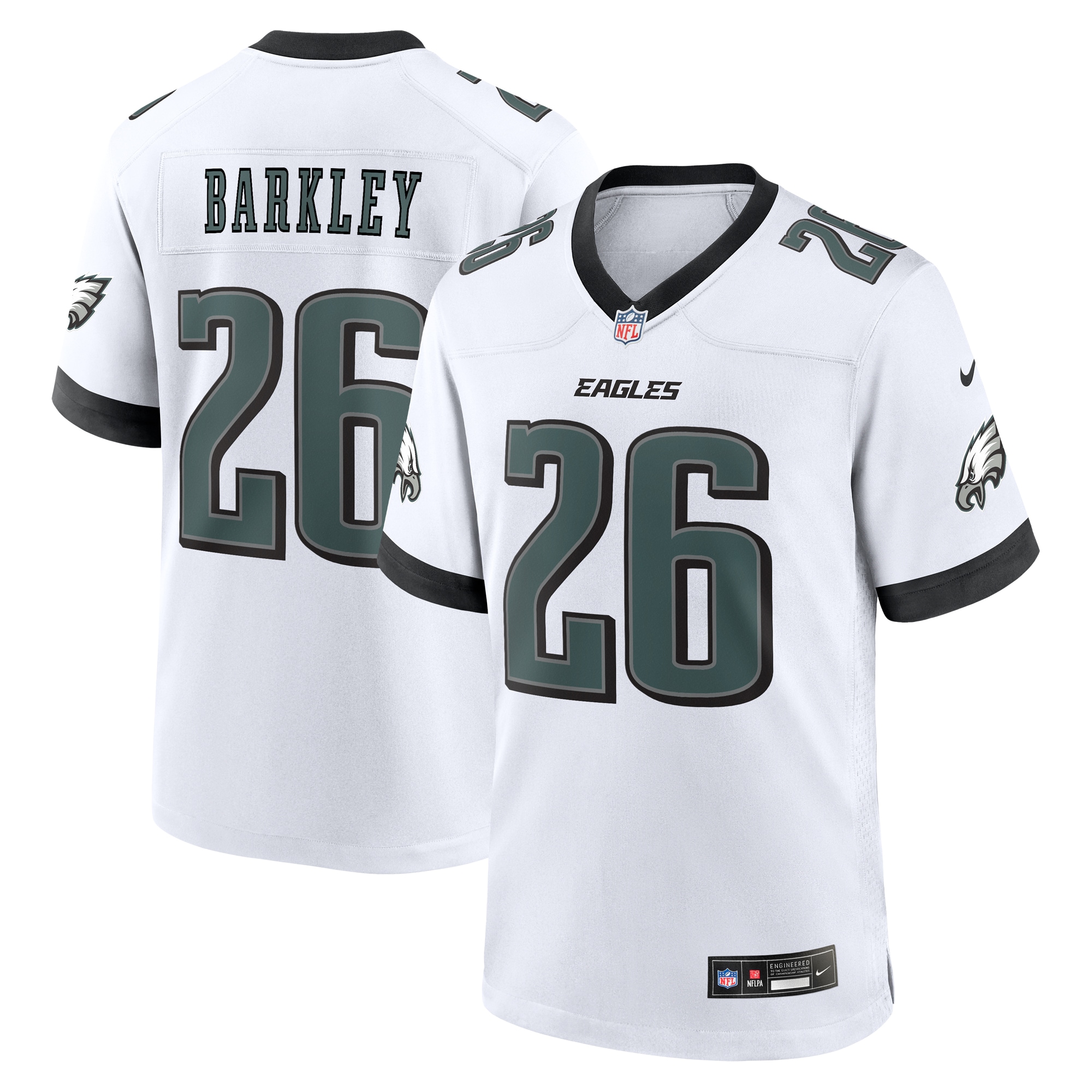 Saquon Barkley Philadelphia Eagles Game Jersey - White