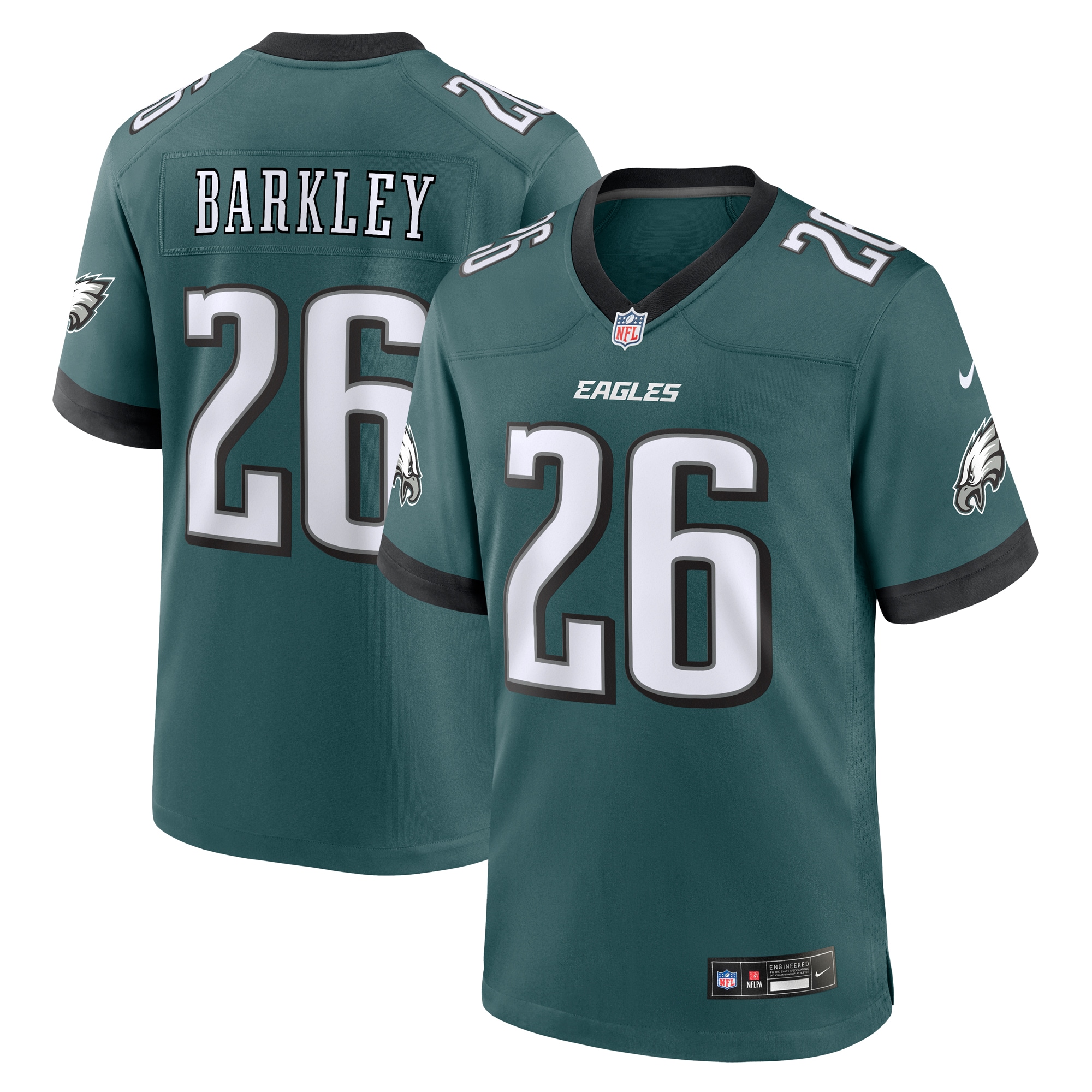 Saquon Barkley Philadelphia Eagles Game Player Jersey - Midnight Green