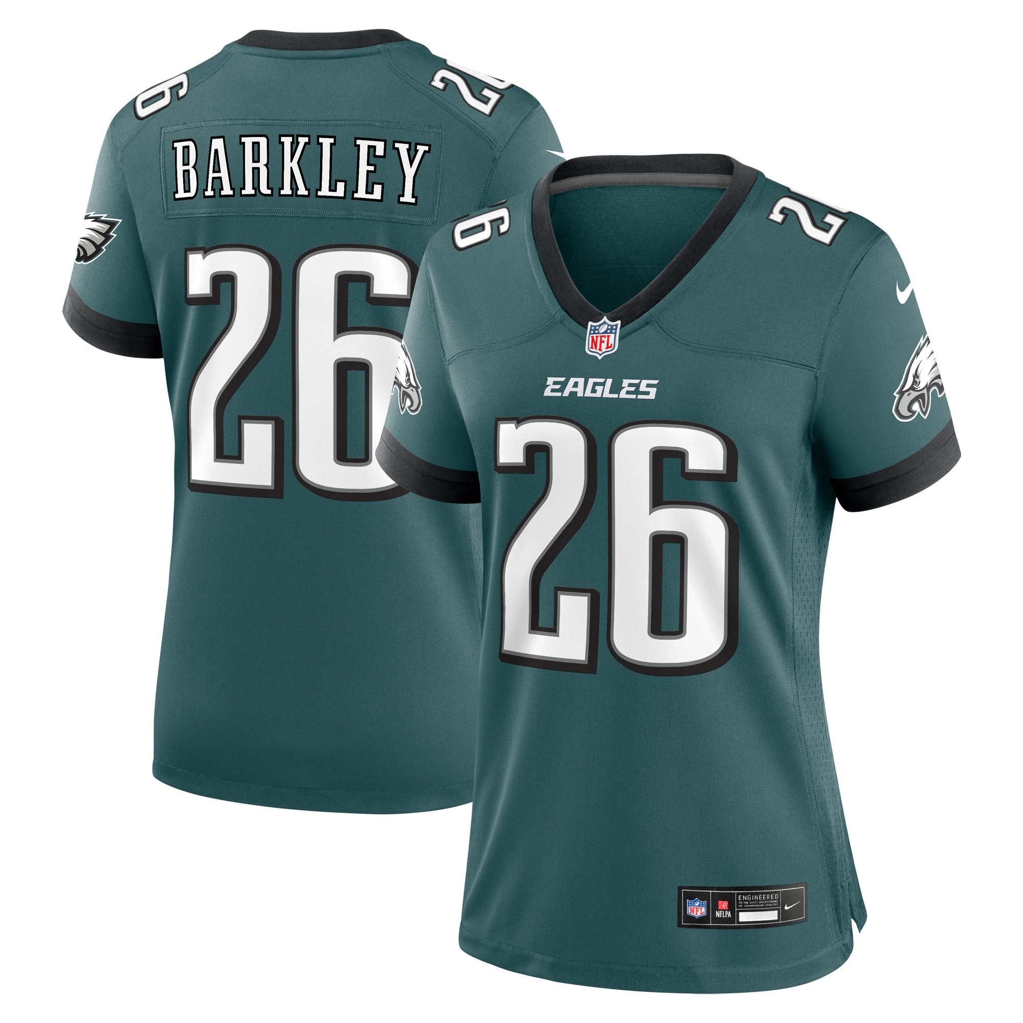 Saquon Barkley Philadelphia Eagles Women's Game Player Jersey - Midnight Green