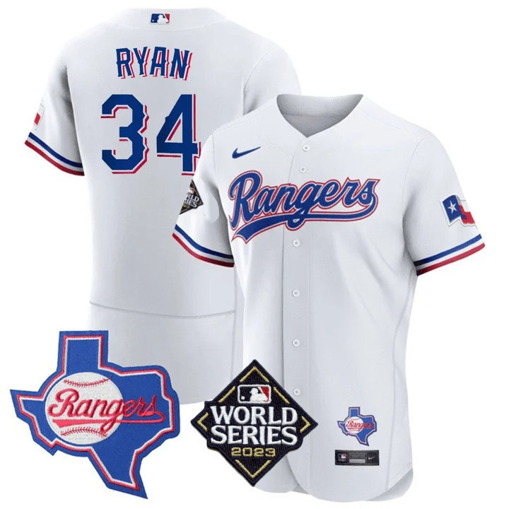 Alternative view of Scherzer Rangers World Series Jersey - Nike White Authentic