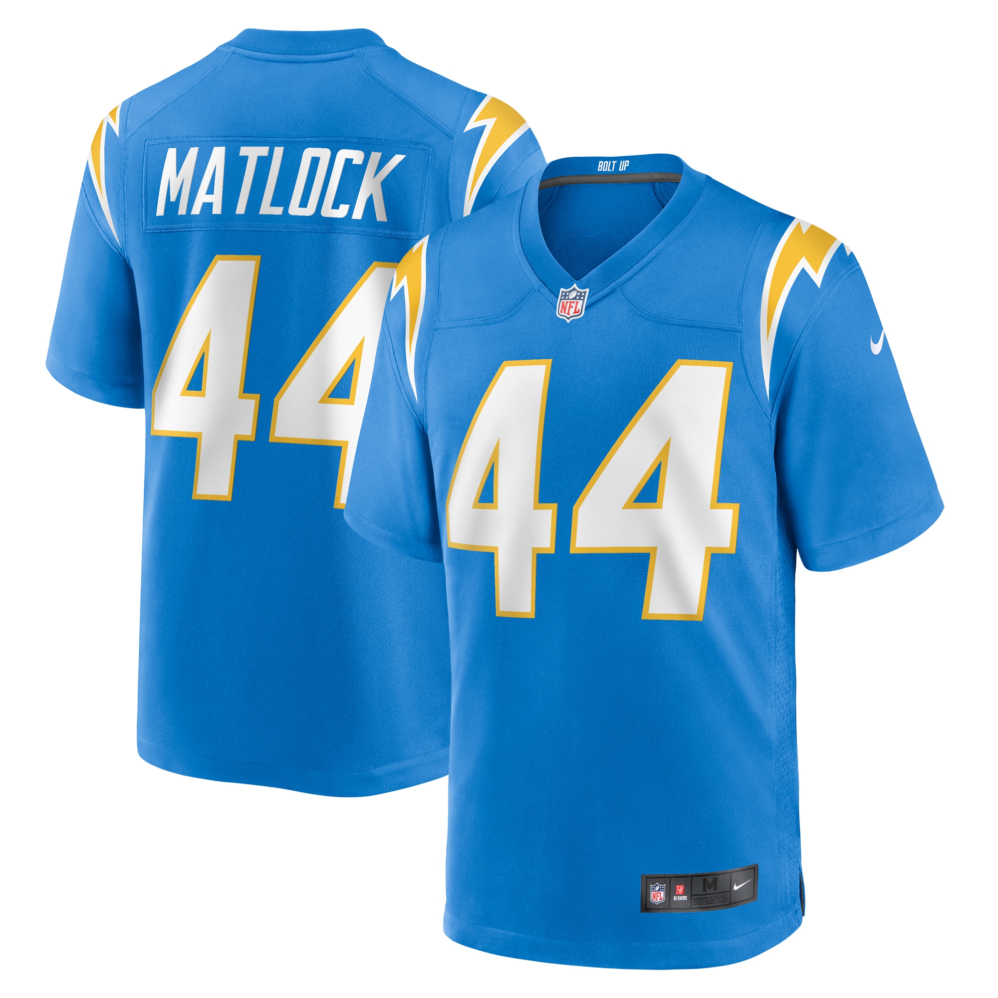 Scott Matlock Los Angeles Chargers Team Game Jersey - Powder Blue
