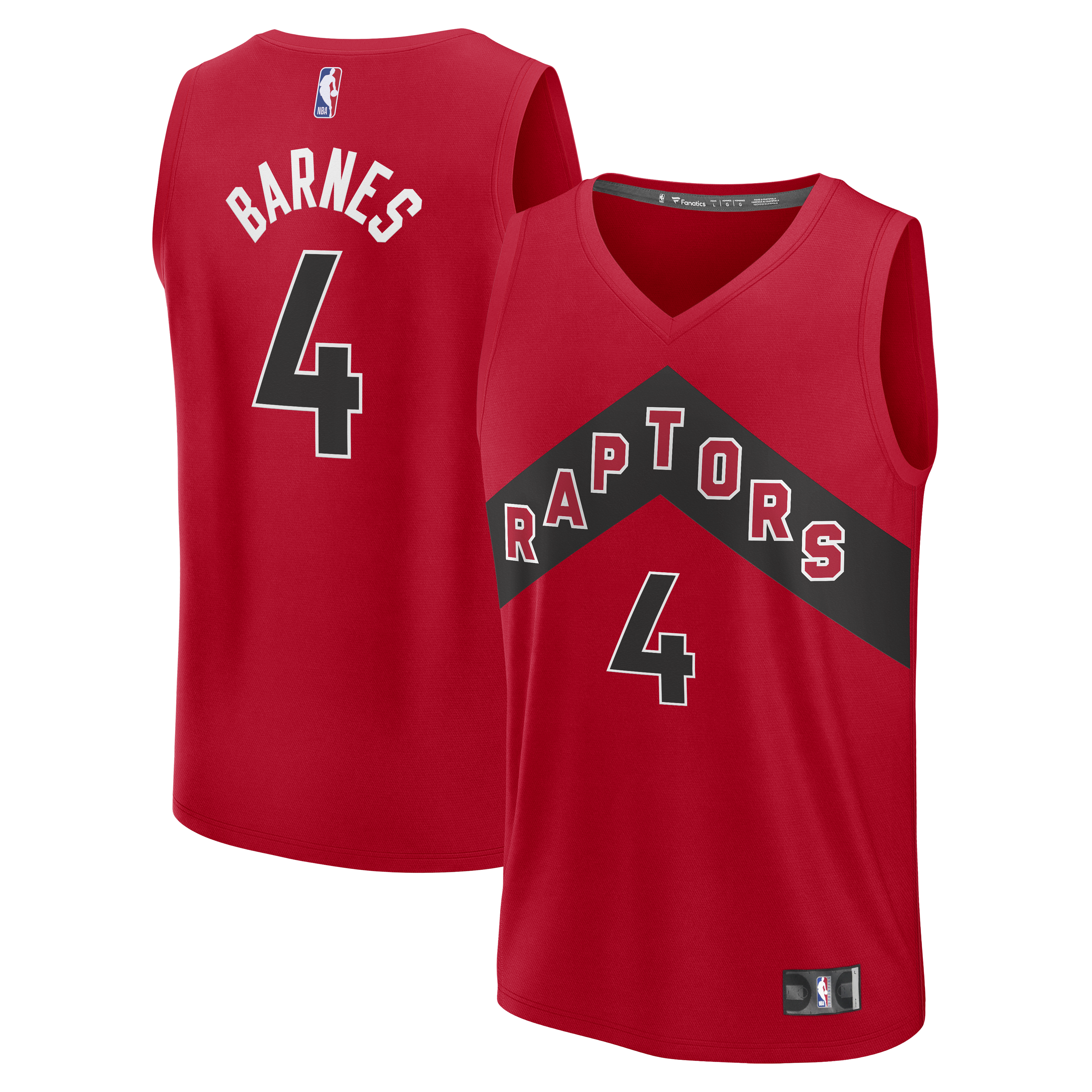 Scottie Barnes Toronto Raptors Fanatics Fast Break Jersey - Icon Edition - Red