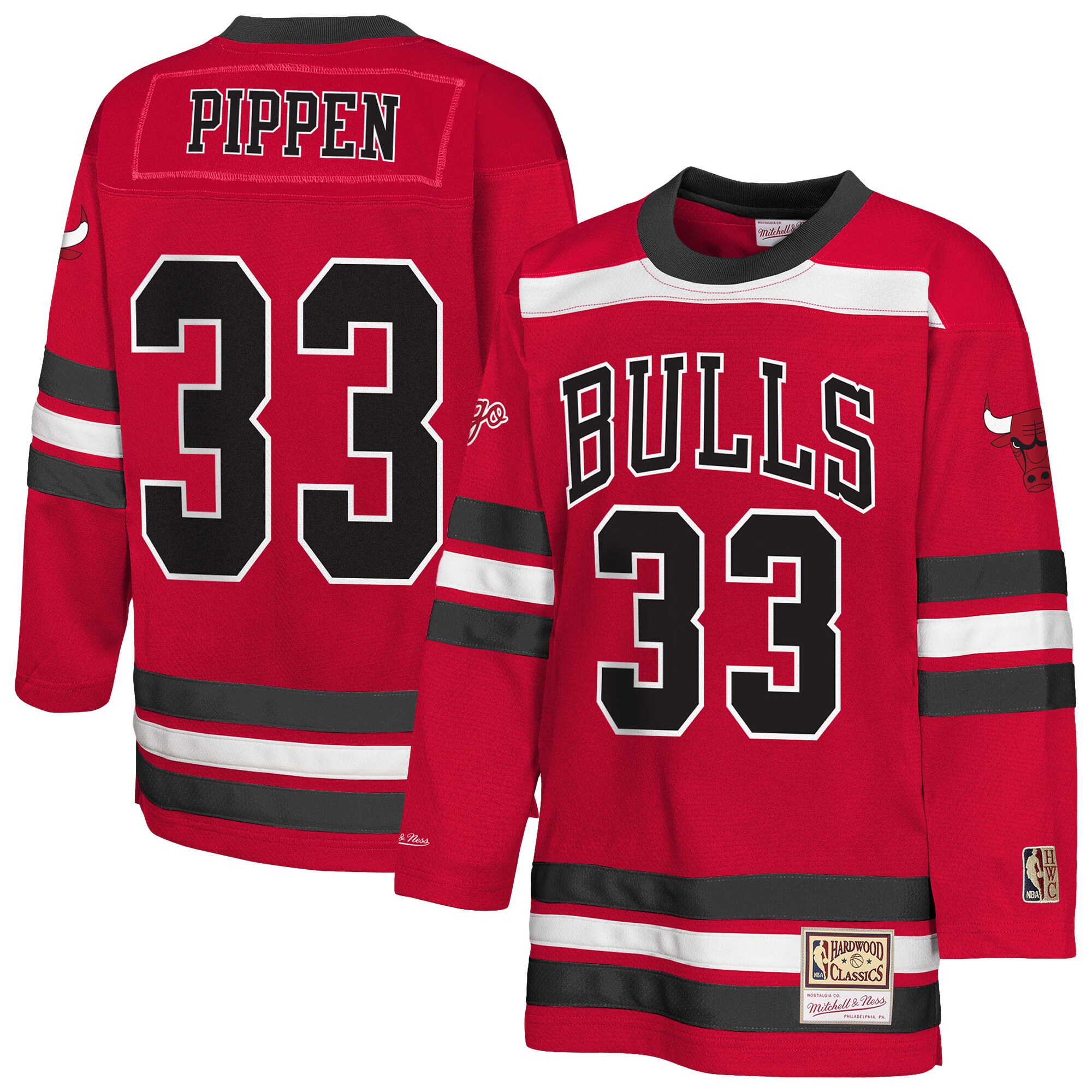 Scottie Pippen Chicago Bulls Youth Maxxed Out 2.0 Fashion Hockey Jersey - Red