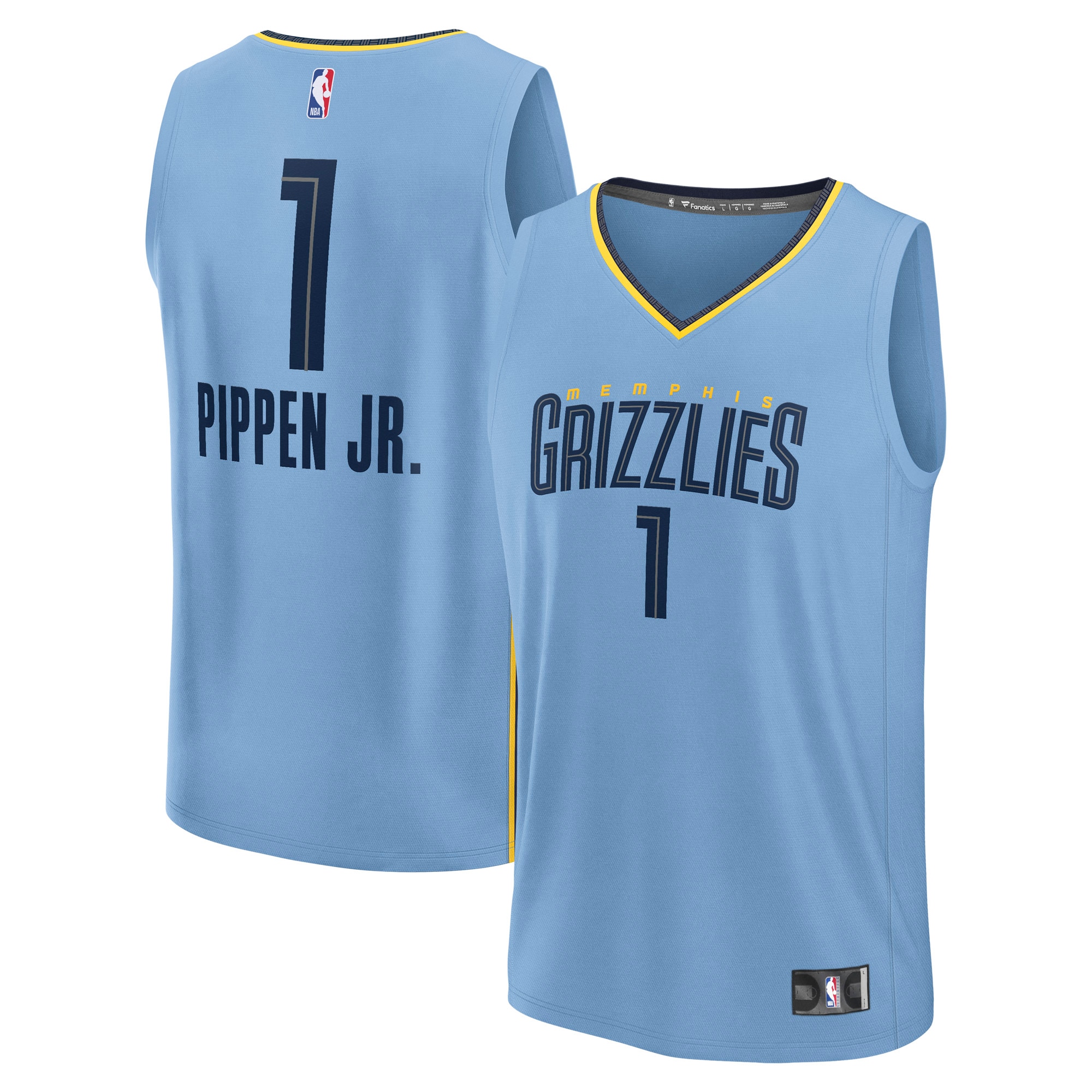Scotty Pippen Jr. Memphis Grizzlies Fanatics Fast Break Player Jersey - Statement Edition - Light Blue