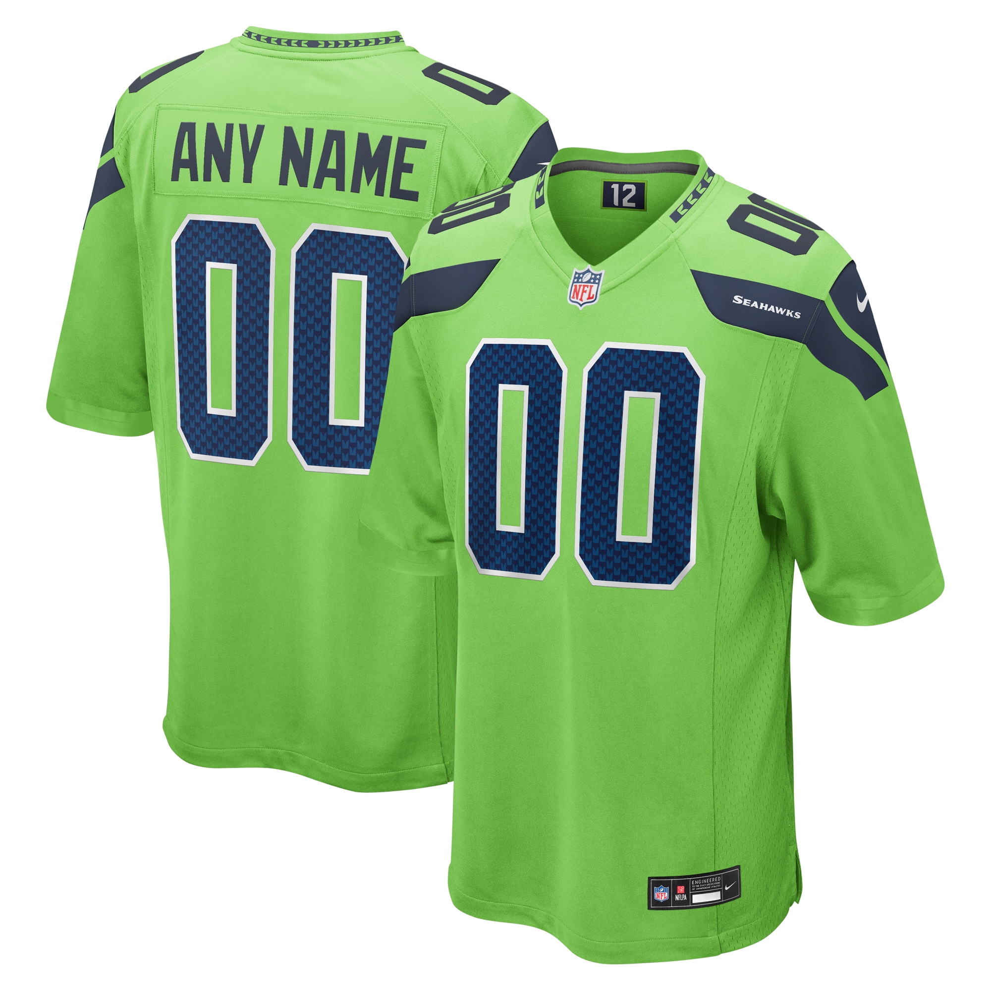 Seahawks Action Green Jersey - Nike Seahawks Action Green Custom