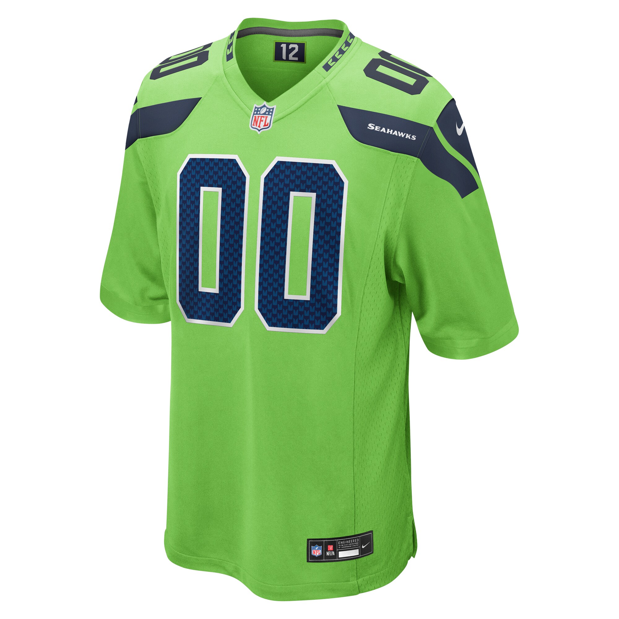Alternative view of Seahawks Lime Green Jersey nike - Nike Seahawks Lime Green Custom