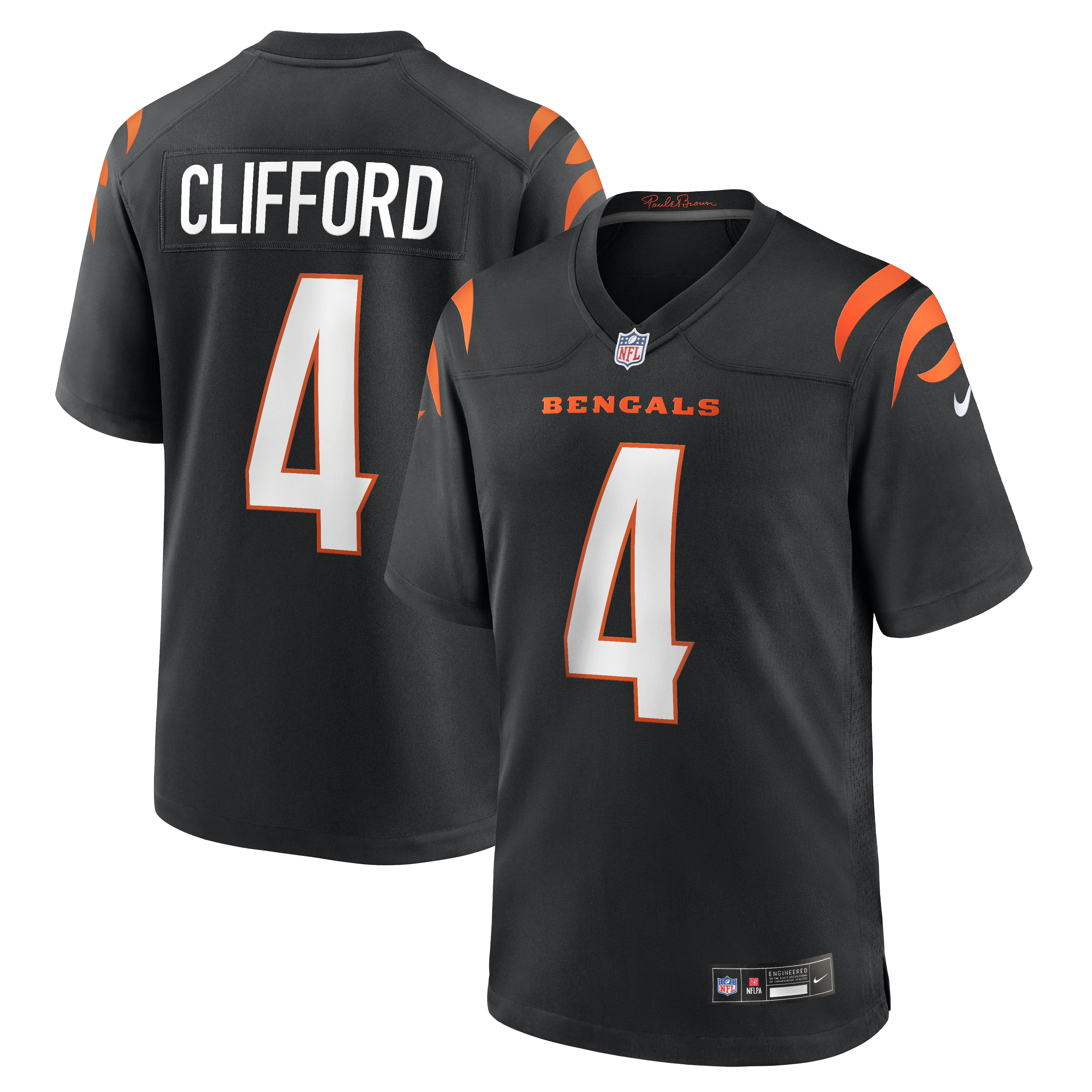 Sean Clifford Cincinnati Bengals Team Game Jersey - Black