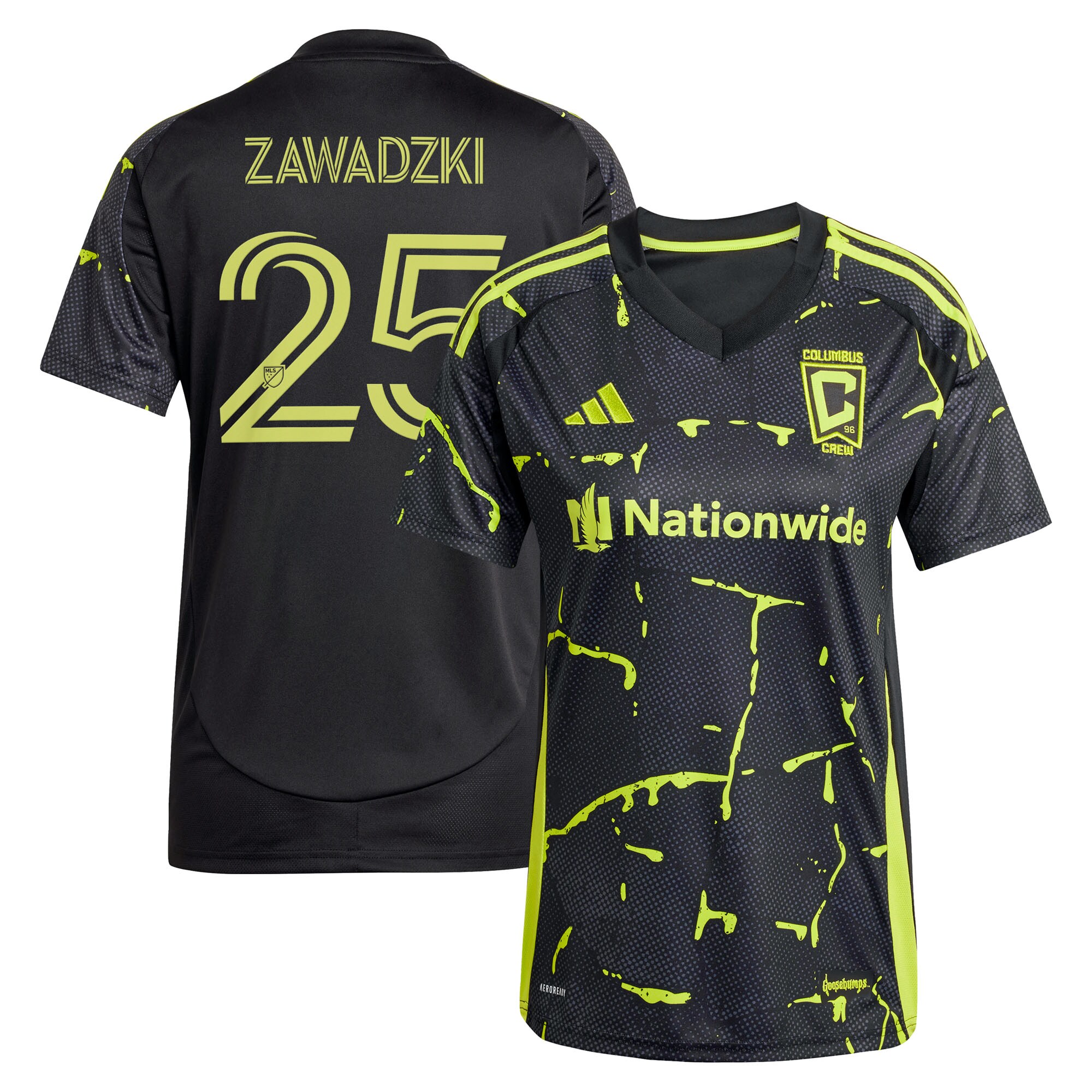 Sean Zawadzki Columbus Crew Women's 2025 The Goosebumps Kit Player Jersey - Black