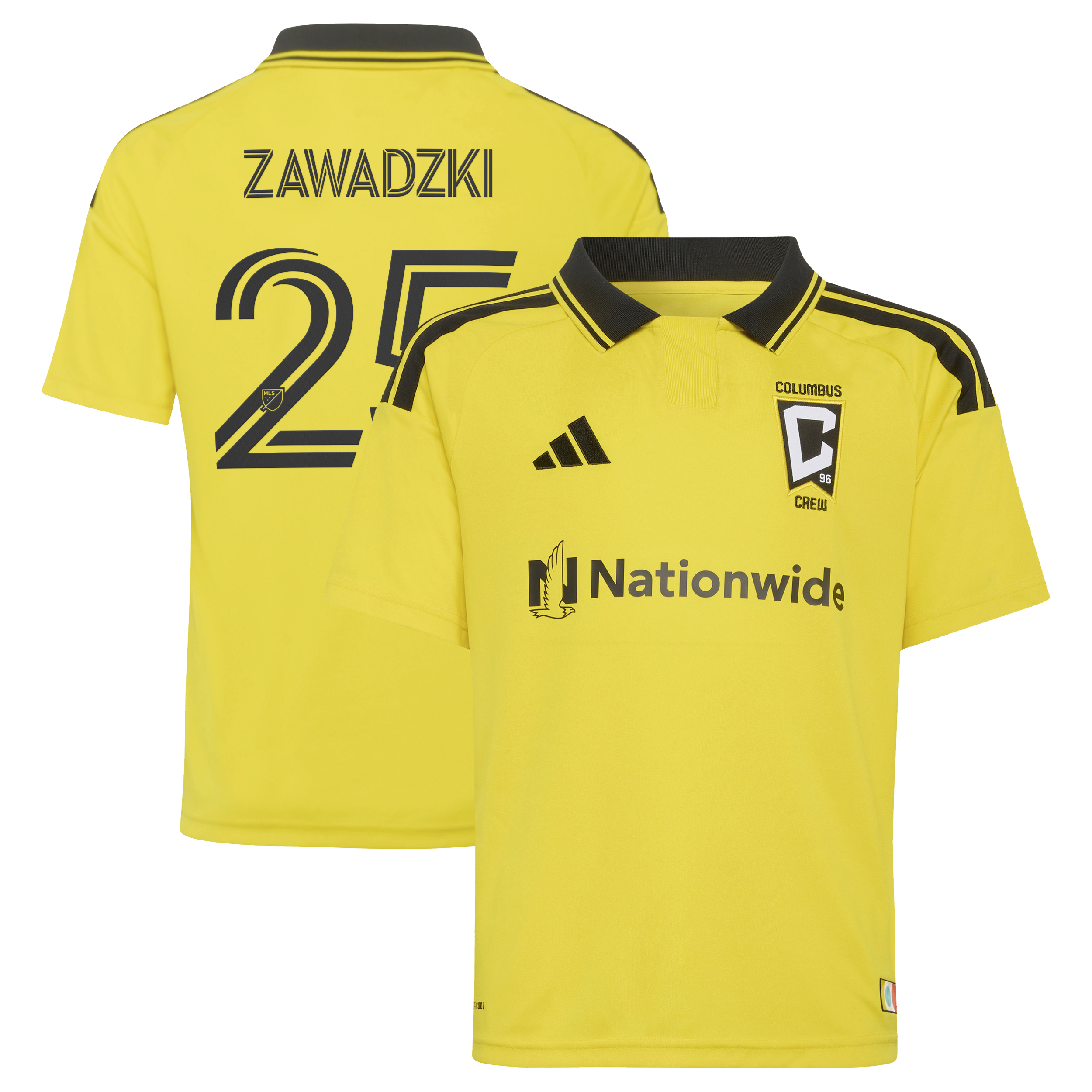 Sean Zawadzki Columbus Crew Youth 2026 The Crafted for Excellence Kit Jersey - Yellow