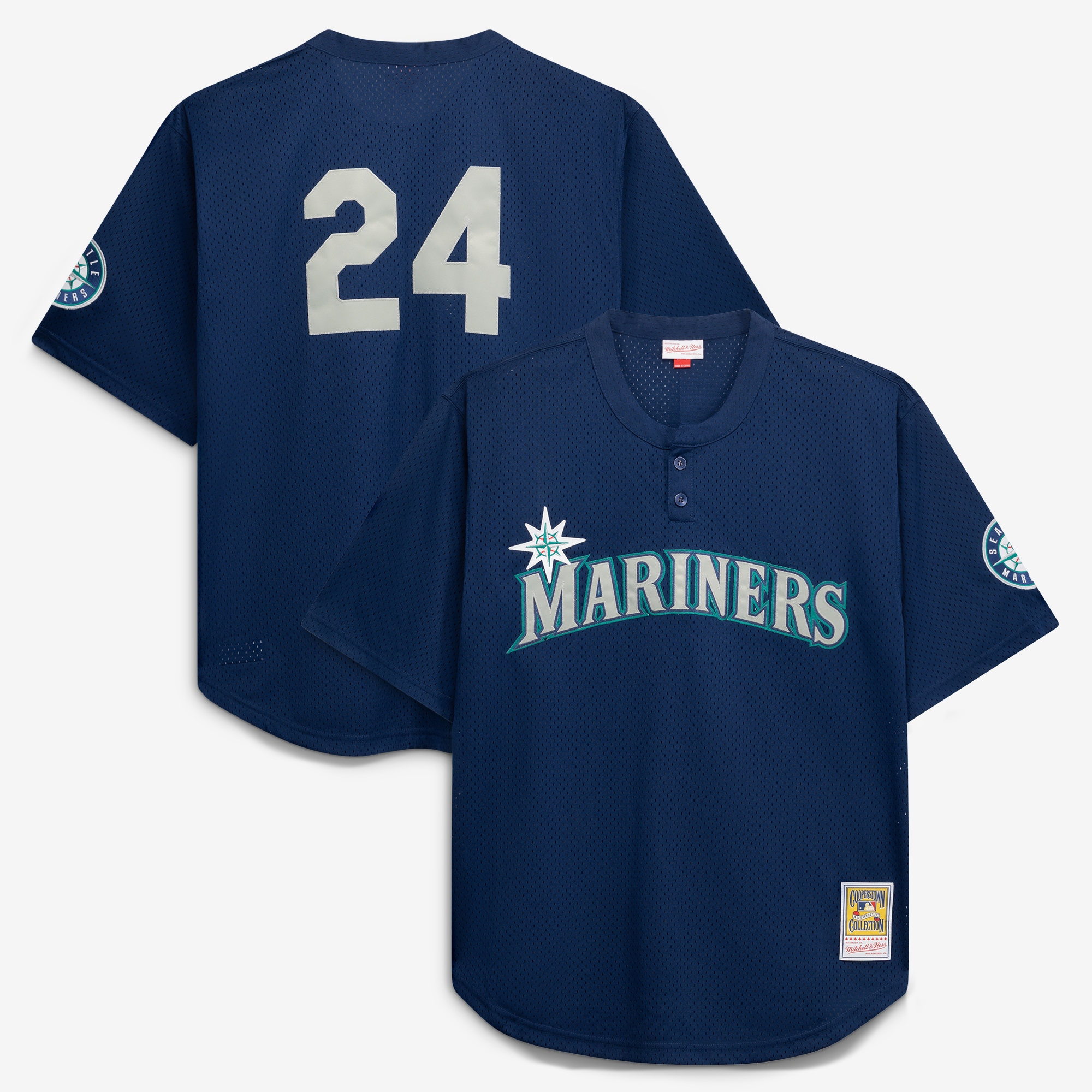 Seattle Mariners Big & Tall Cooperstown Collection Mesh Batting Practice Jersey