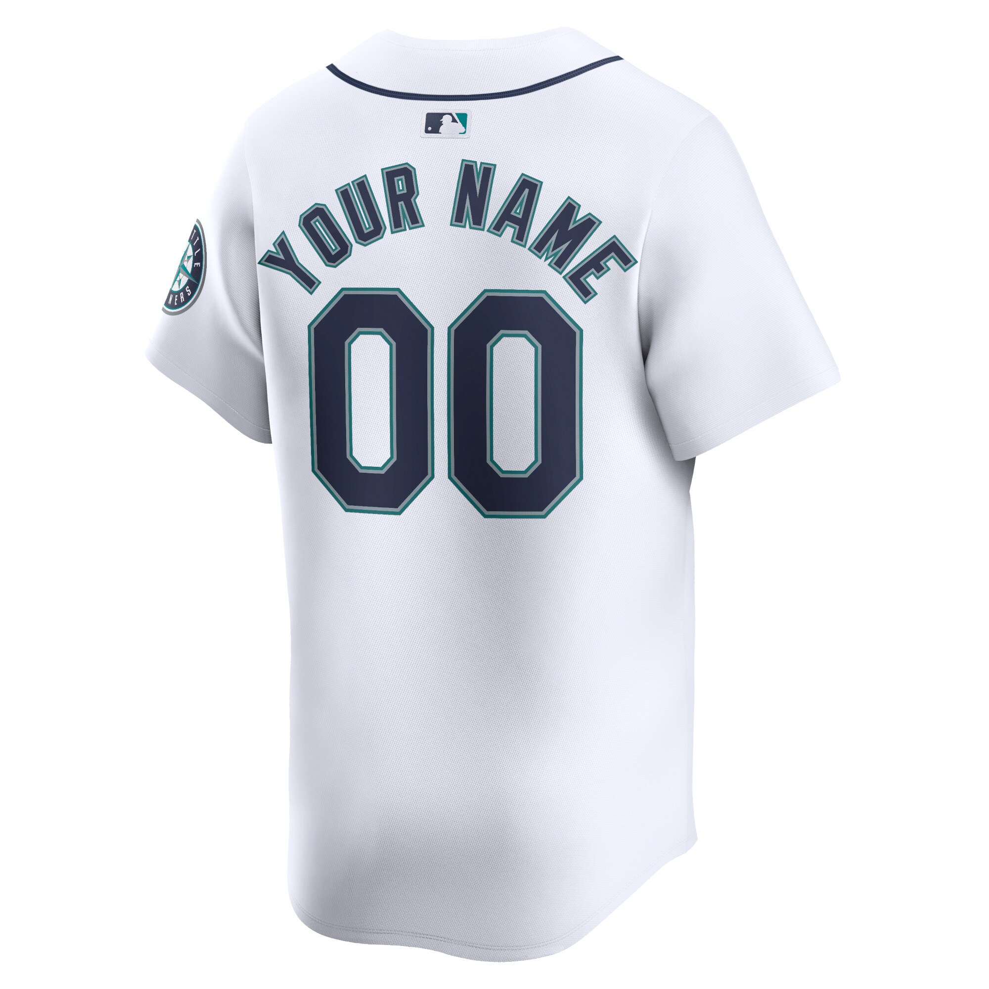 Alternative view of Seattle Mariners Custom White Jersey - Nike - Replica MLB