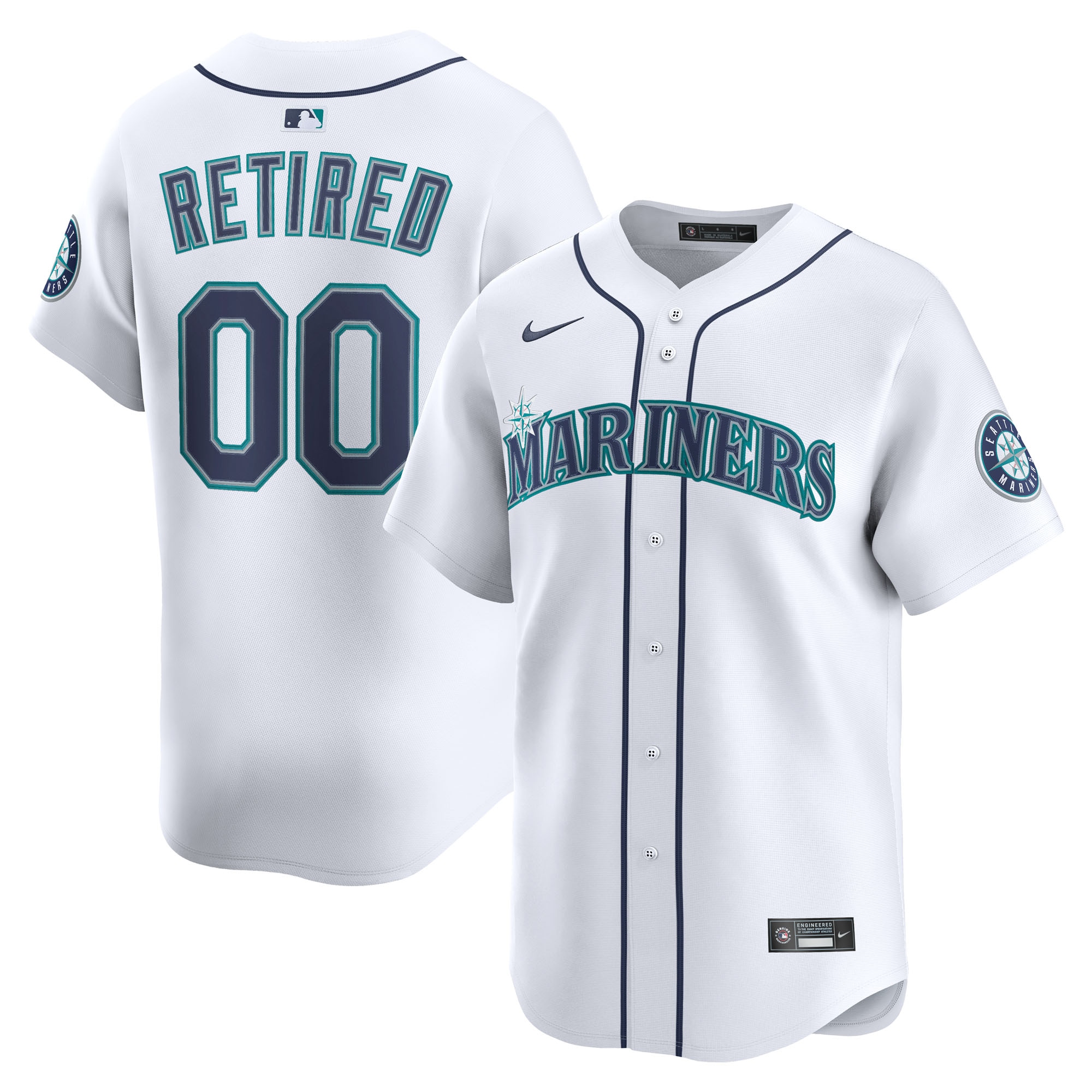 Seattle Mariners Home Limited Pick-A-Player Retired Roster Jersey - White
