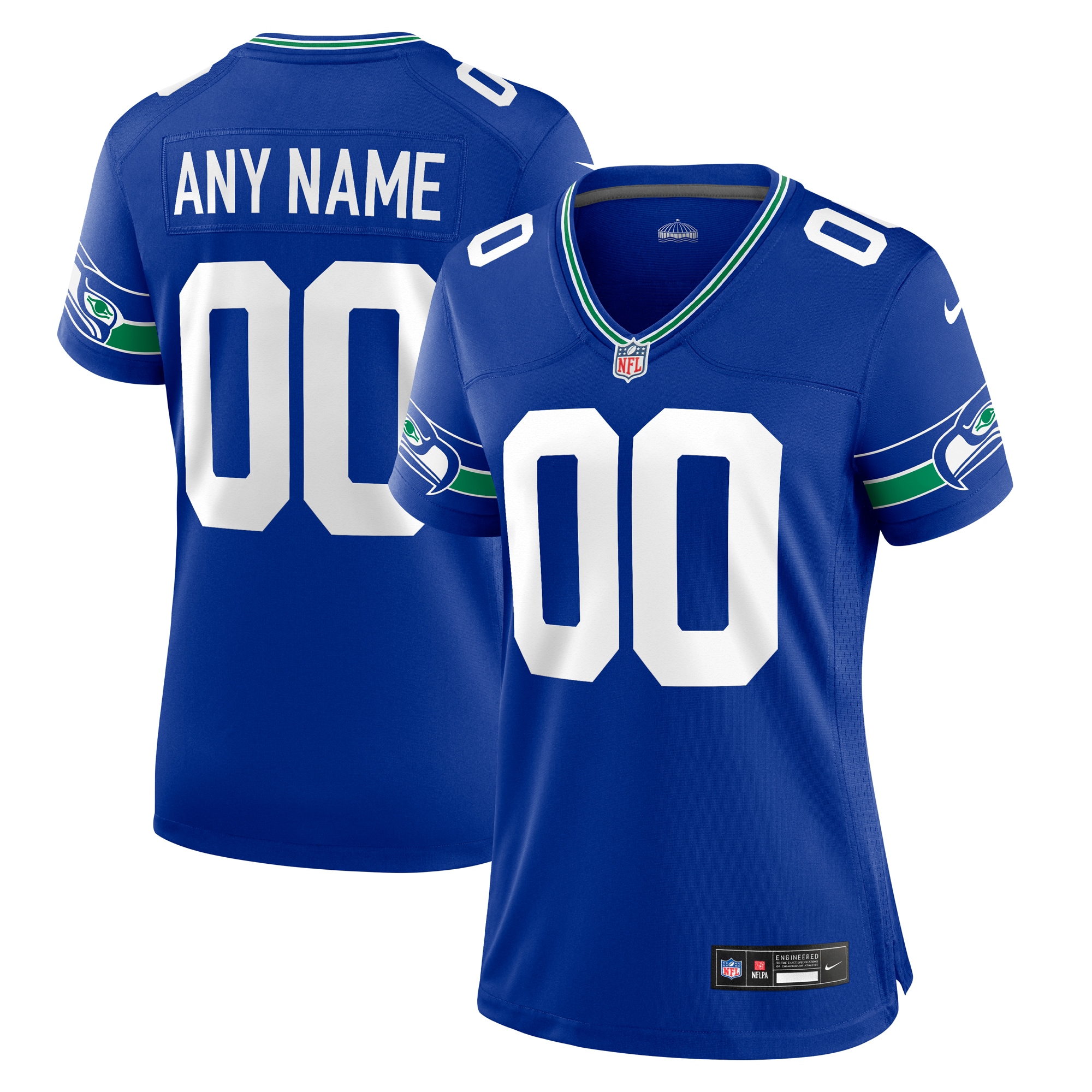 Seattle Seahawks Women's Throwback Custom Jersey