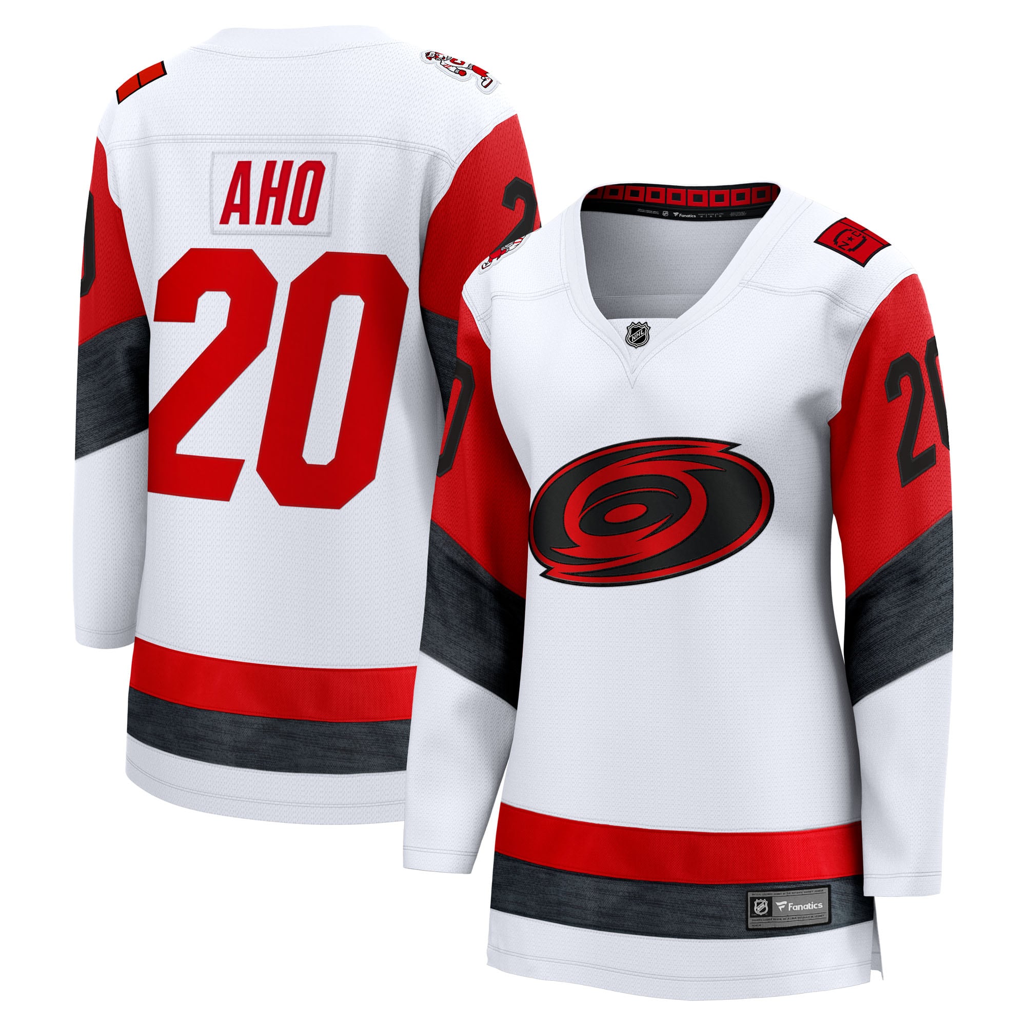 Sebastian Aho Carolina Hurricanes Fanatics Women's Away Breakaway Jersey - White