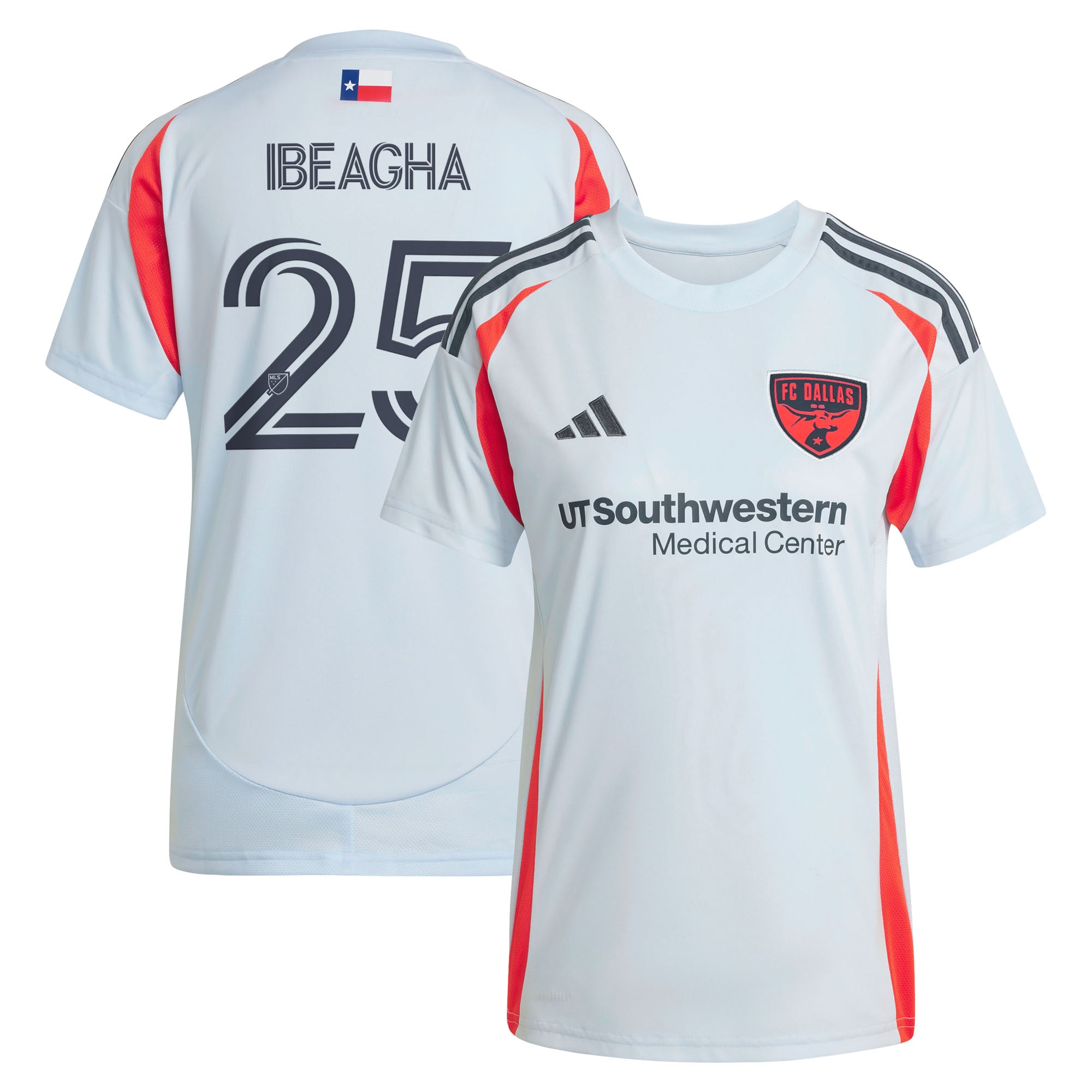 Sebastien Ibeagha FC Dallas Women's 2025 The Inferno Kit Player Jersey - Light Blue