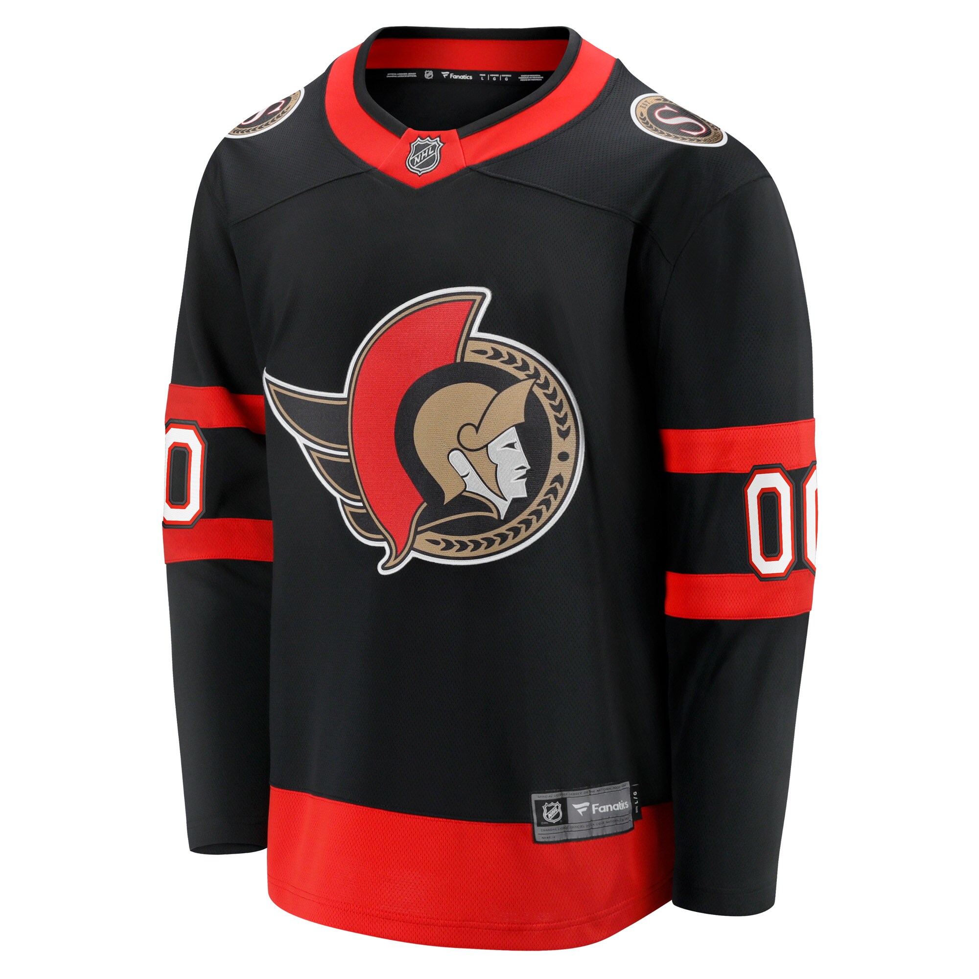 Alternative view of Senators Black Customizable Jersey - Fanatics Senators Black Jersey