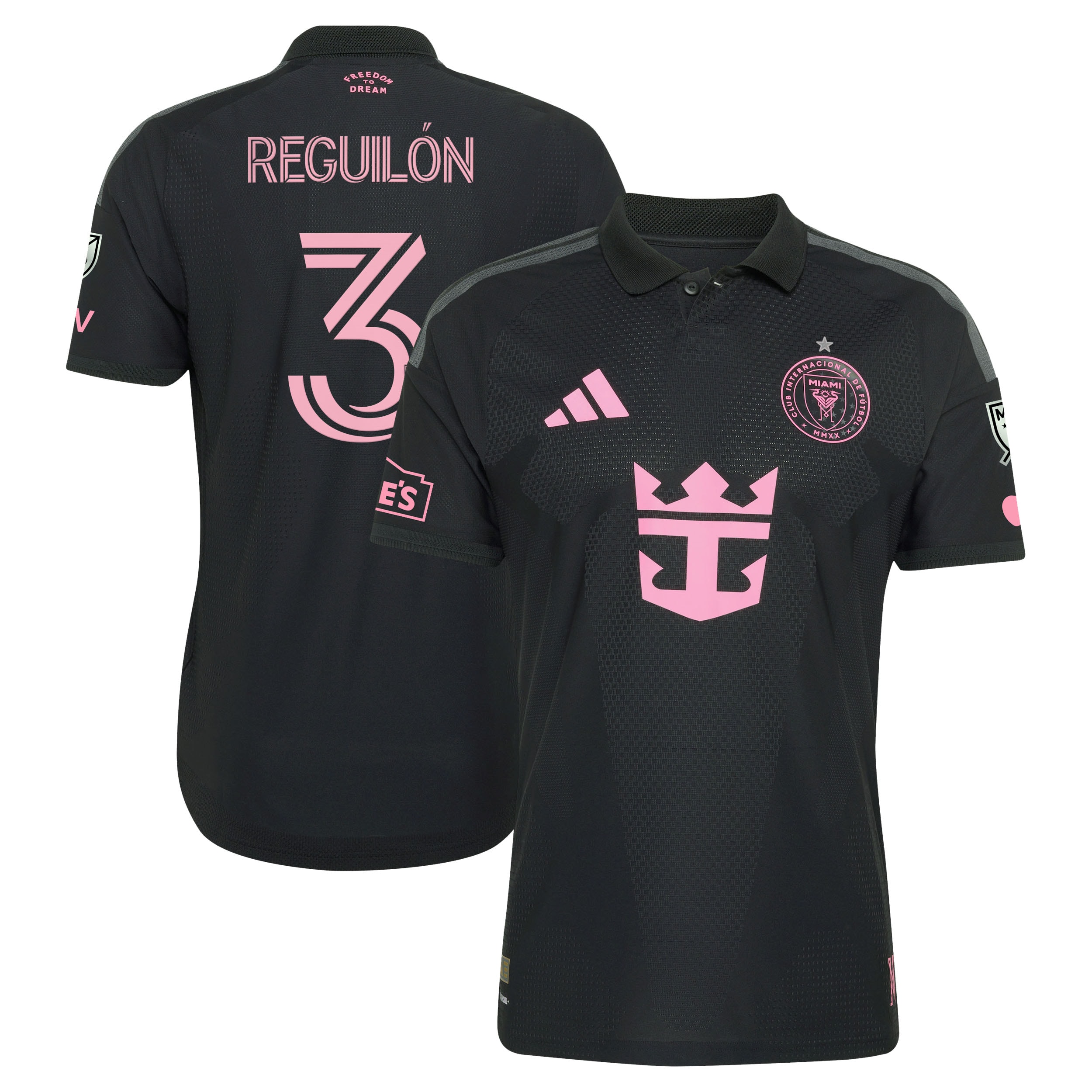 Sergio Reguilón Inter Miami CF 2026 Presagio On-Field Patch Jersey - Black