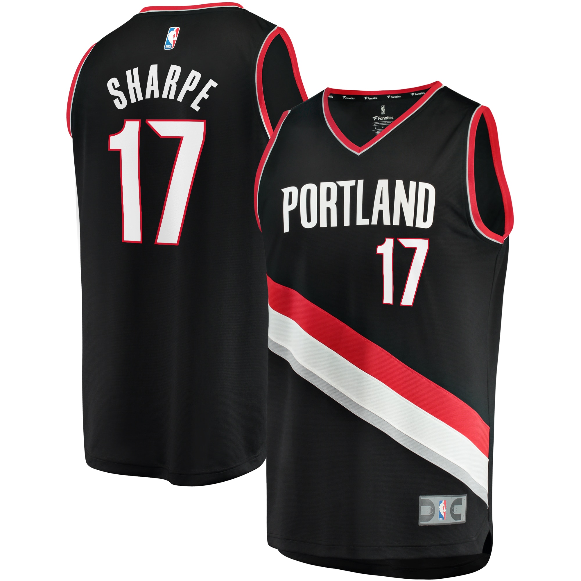 Shaedon Sharpe Portland Trail Blazers Fanatics Fast Break Player Jersey - Icon Edition - Black