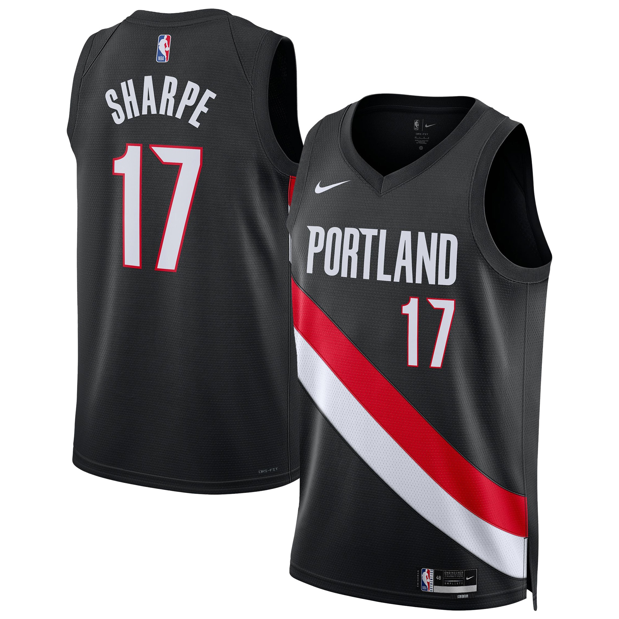 Shaedon Sharpe Portland Trail Blazers Unisex Swingman Jersey - Icon Edition - Black